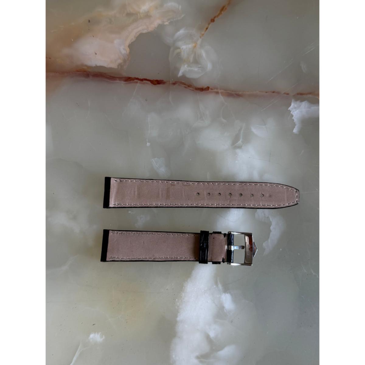 Authentic TAG Heuer Black Crocodile Watch Strap Band 18mm with Buckle