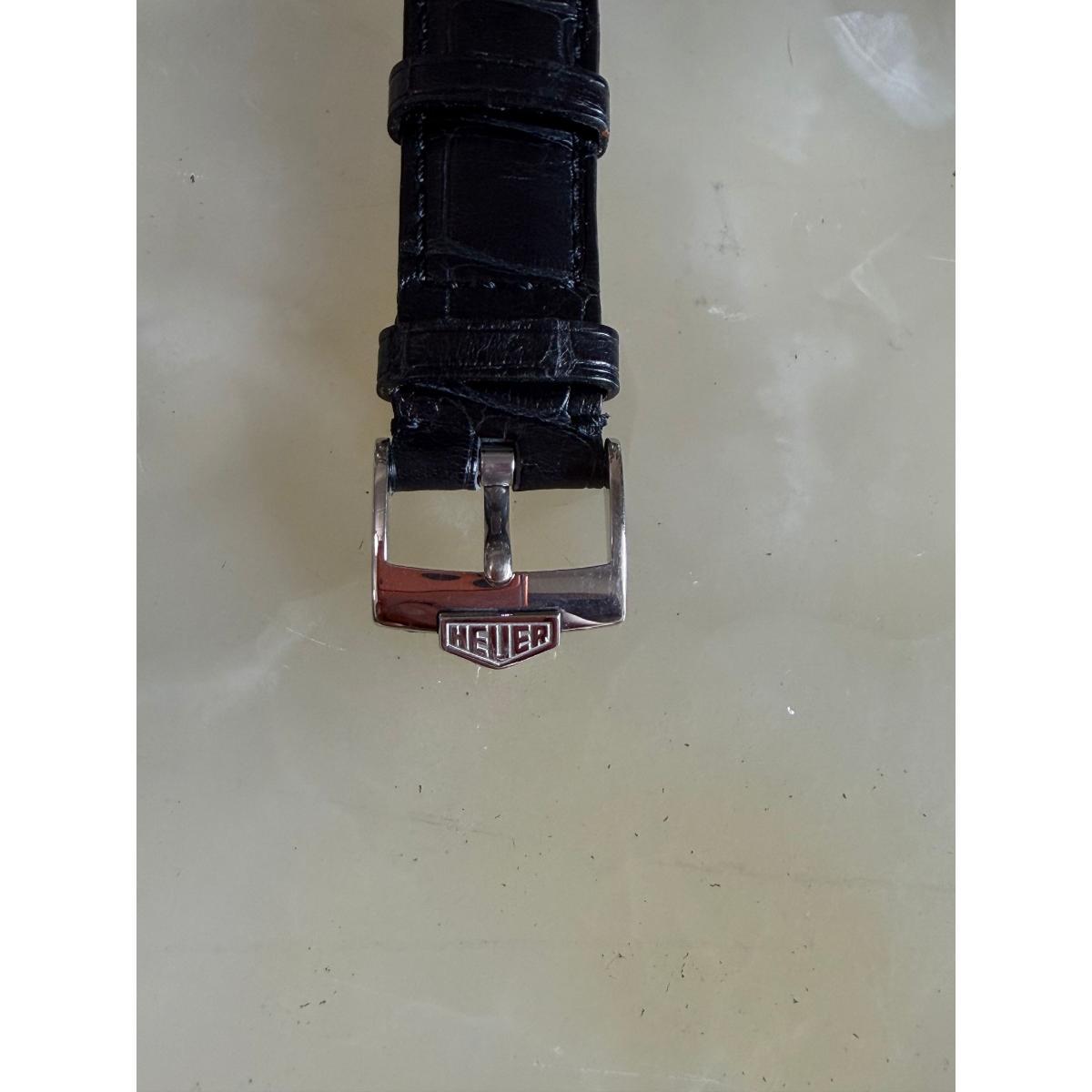 Authentic TAG Heuer Black Crocodile Watch Strap Band 18mm with Buckle