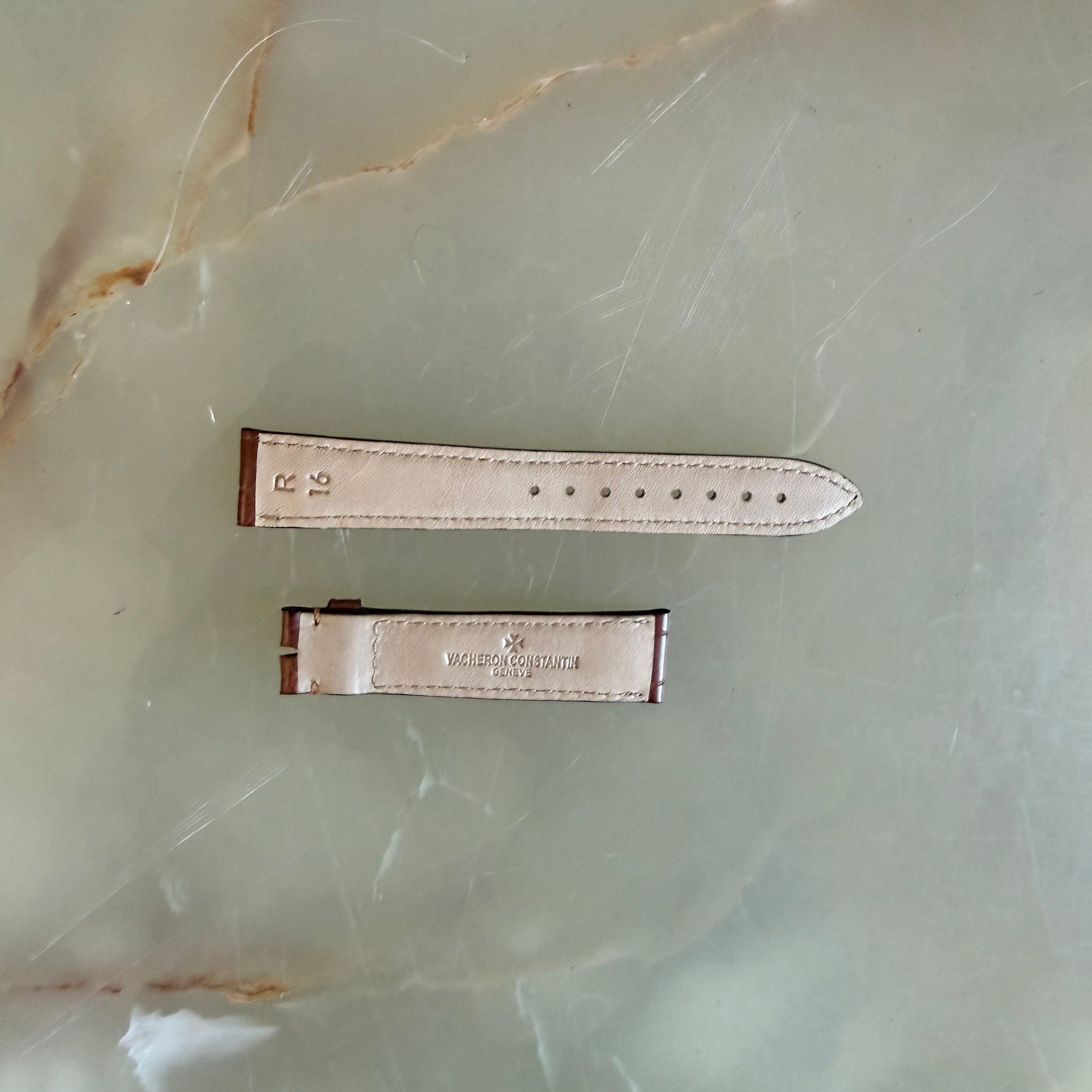 Authentic Vacheron Constantin Alligator Brown Watch Band Strap 16mm