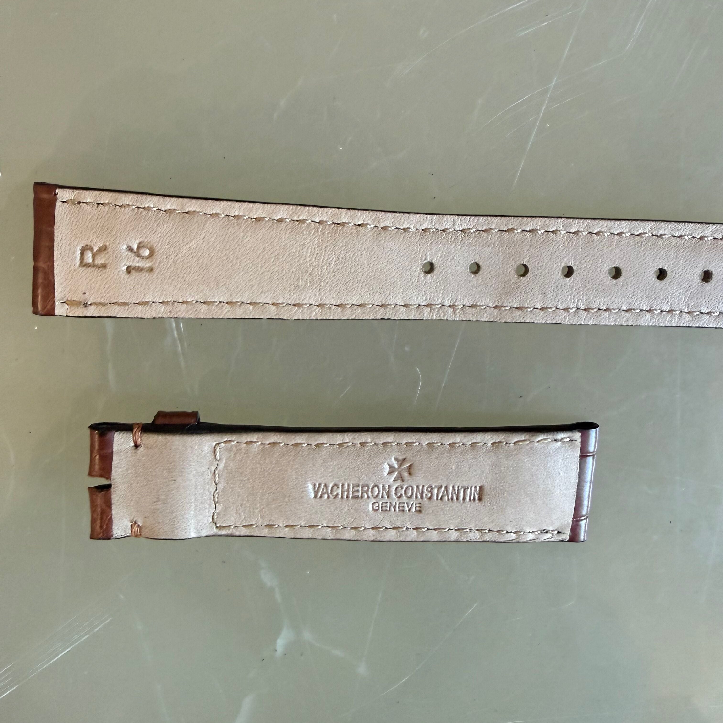 Authentic Vacheron Constantin Alligator Brown Watch Band Strap 16mm
