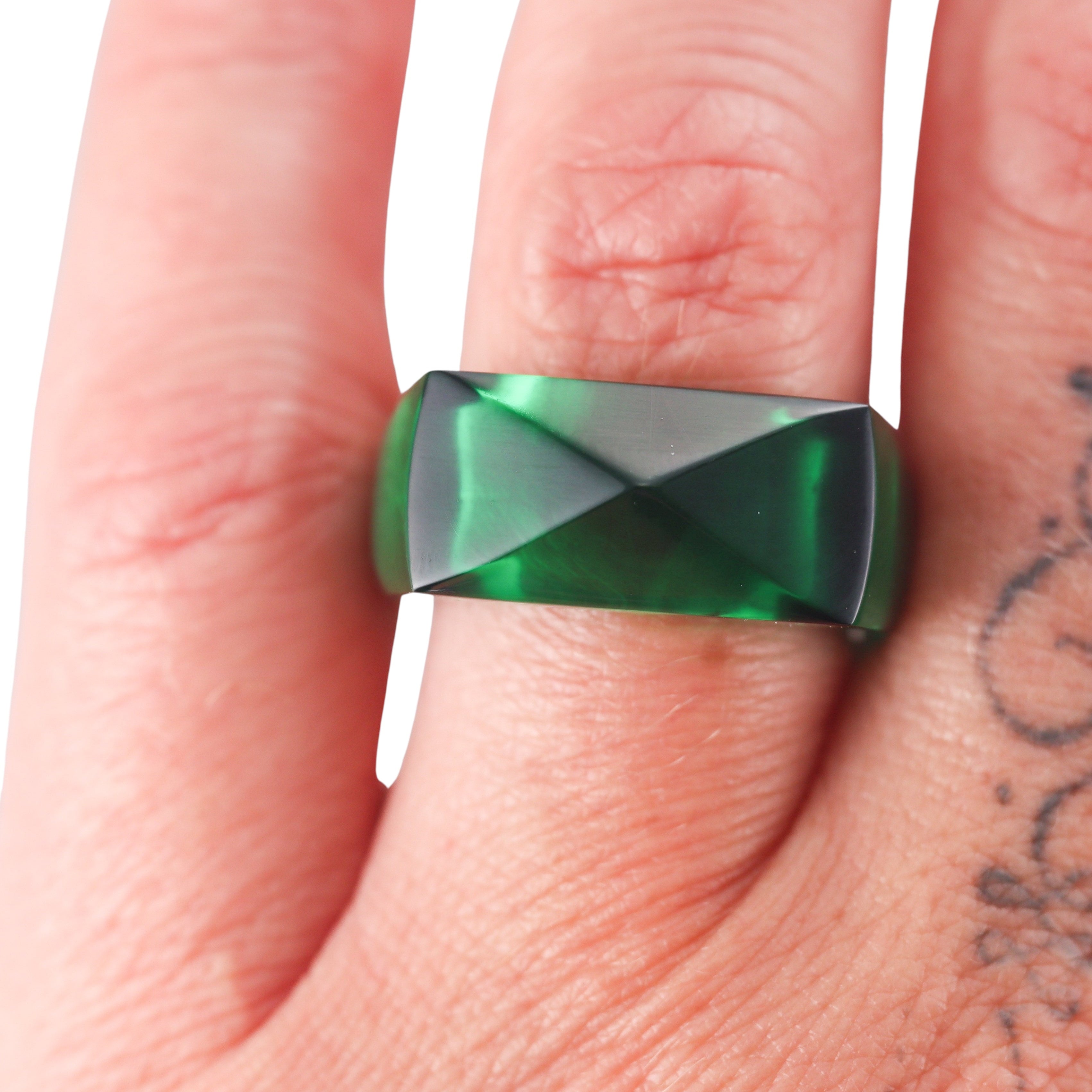 Baccarat Green Louxor Crystal Ring