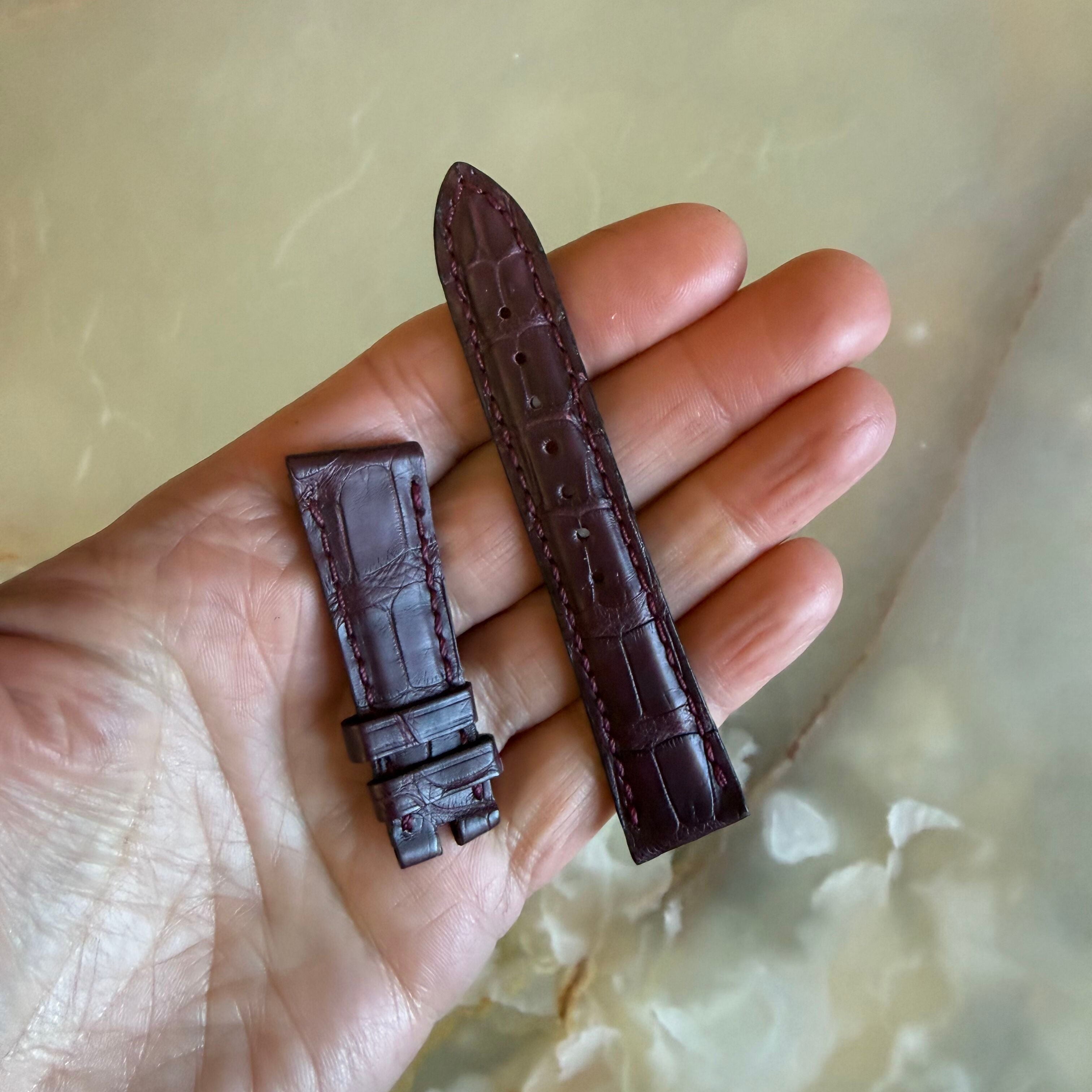 Authentic Vacheron Constantin Alligator Burgundy Watch Band Strap 17mm