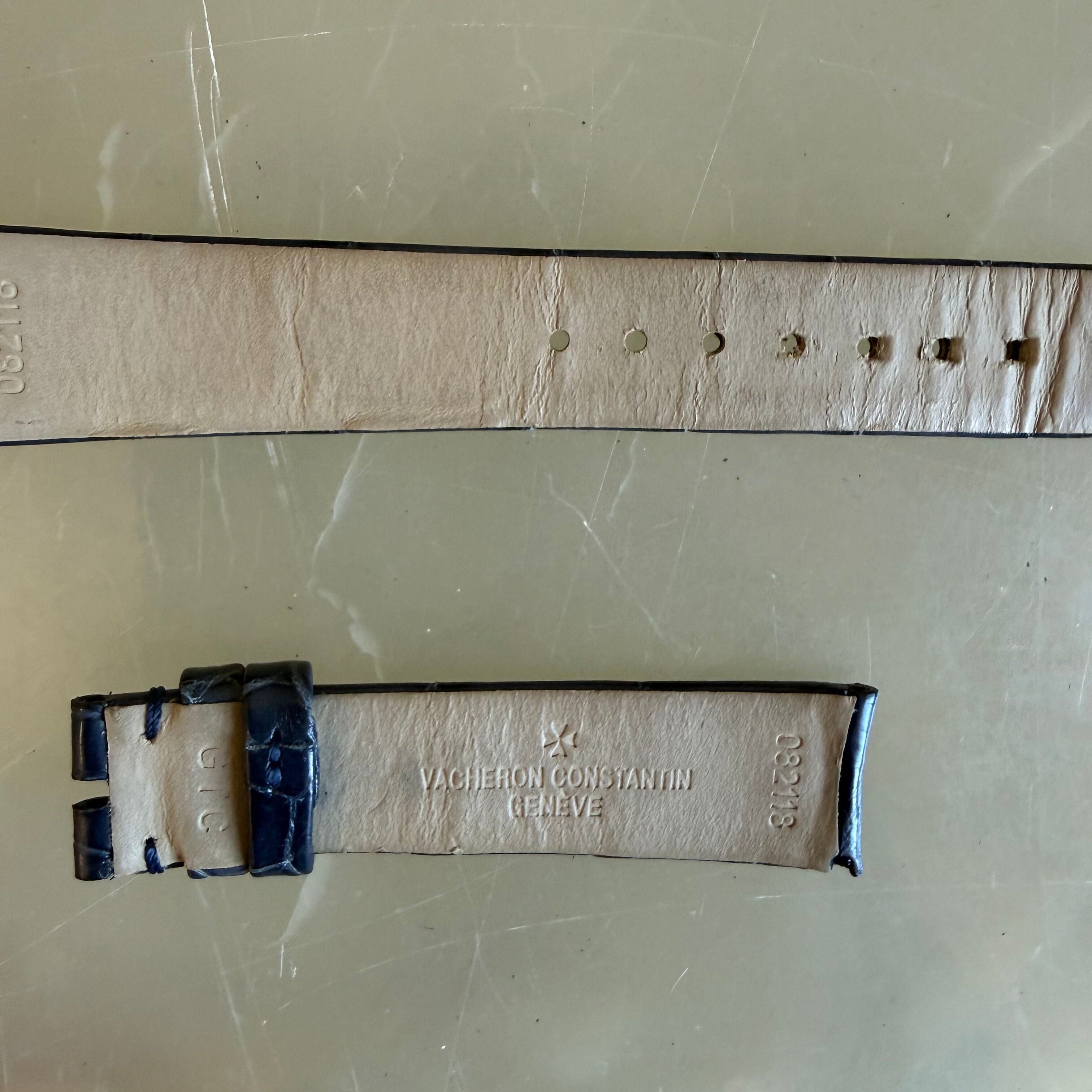 Authentic Vacheron Constantin Alligator Dark Grey Watch Band Strap 16mm