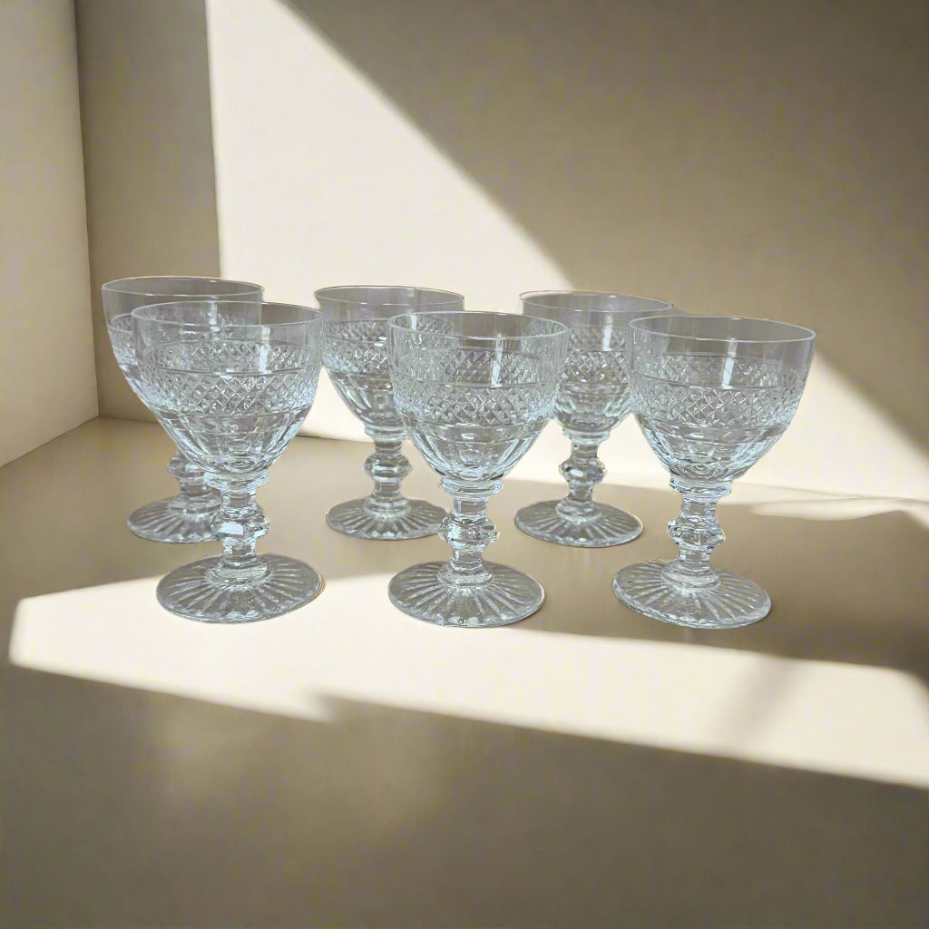 Saint-Louis Crystal Trianon Claret Wine Set of 6