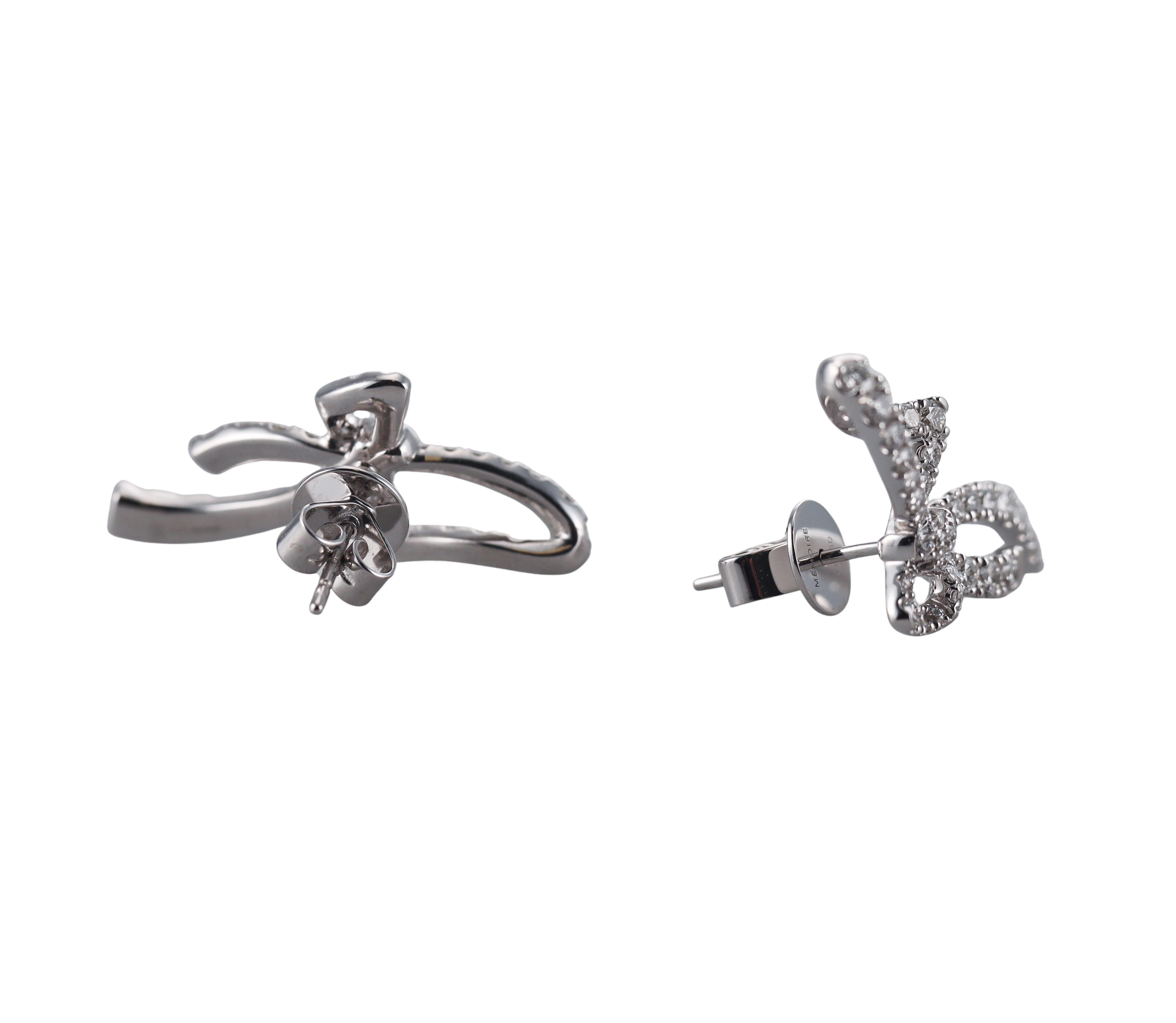 Memoire by Hearts on Fire 18k Diamond Bow Stud Earrings