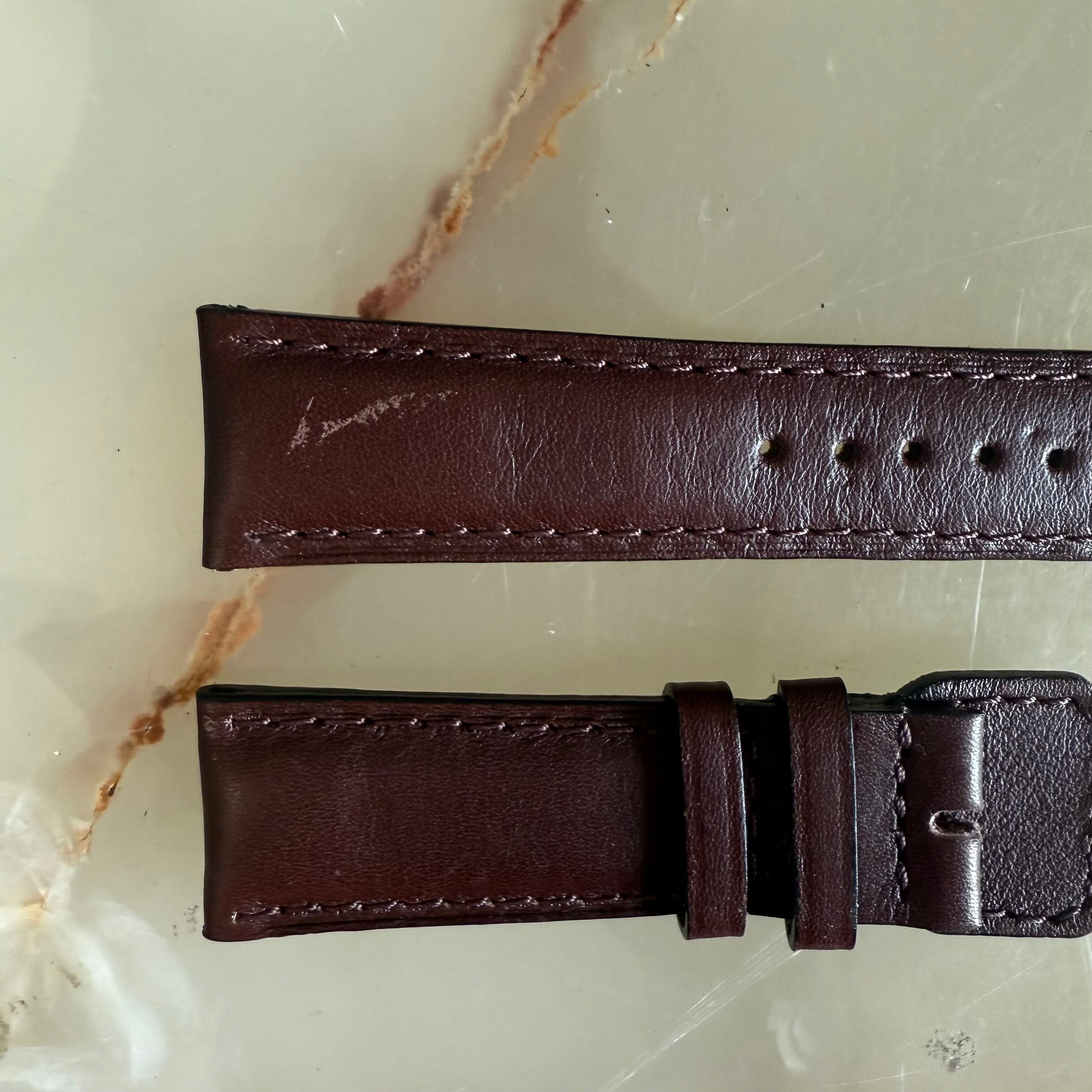 Authentic Longines Brown Leather Watch Strap Band 21mm