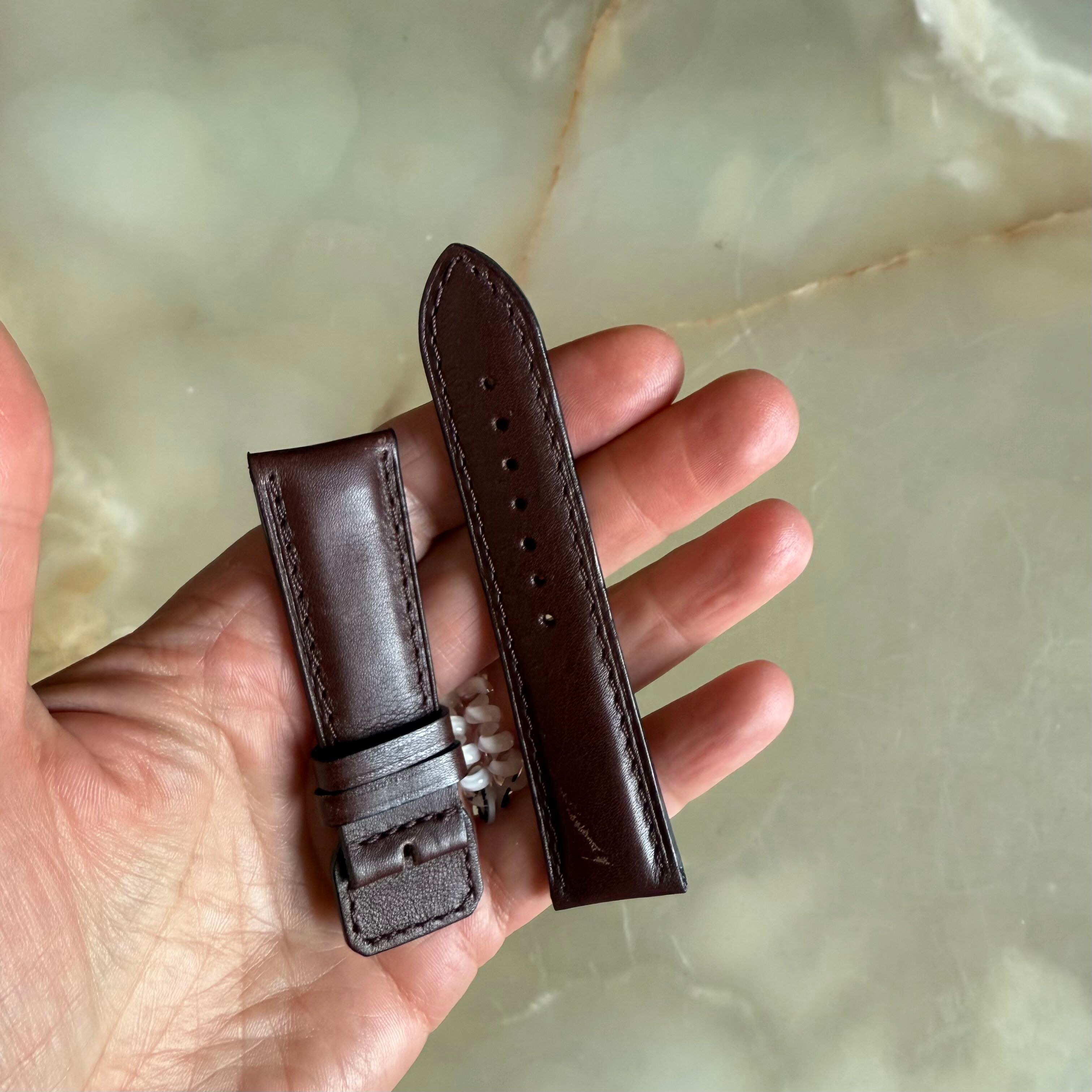 Authentic Longines Brown Leather Watch Strap Band 21mm