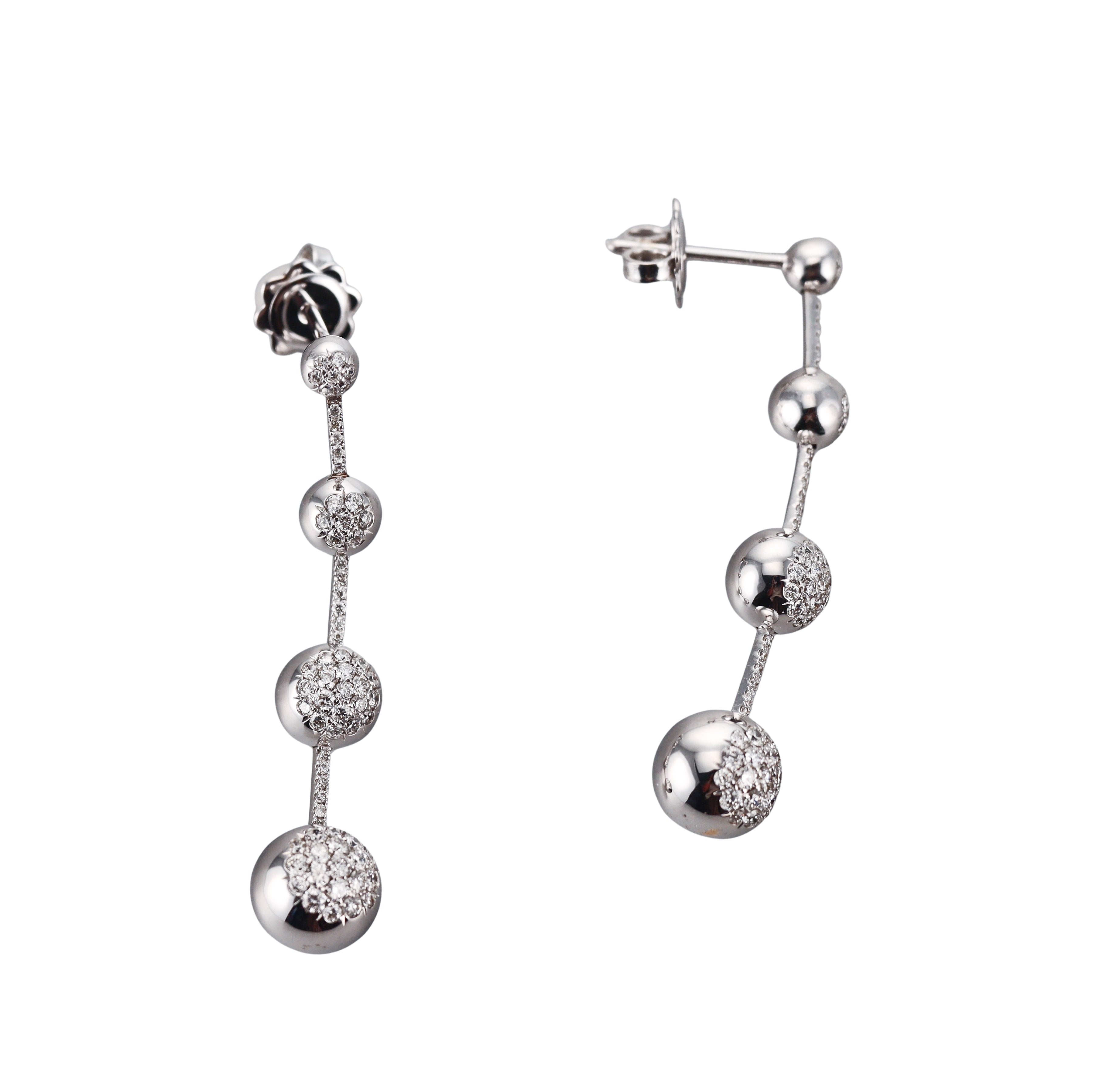 Memoire by Hearts on Fire 18k Diamond Bubbles Drop Earrings