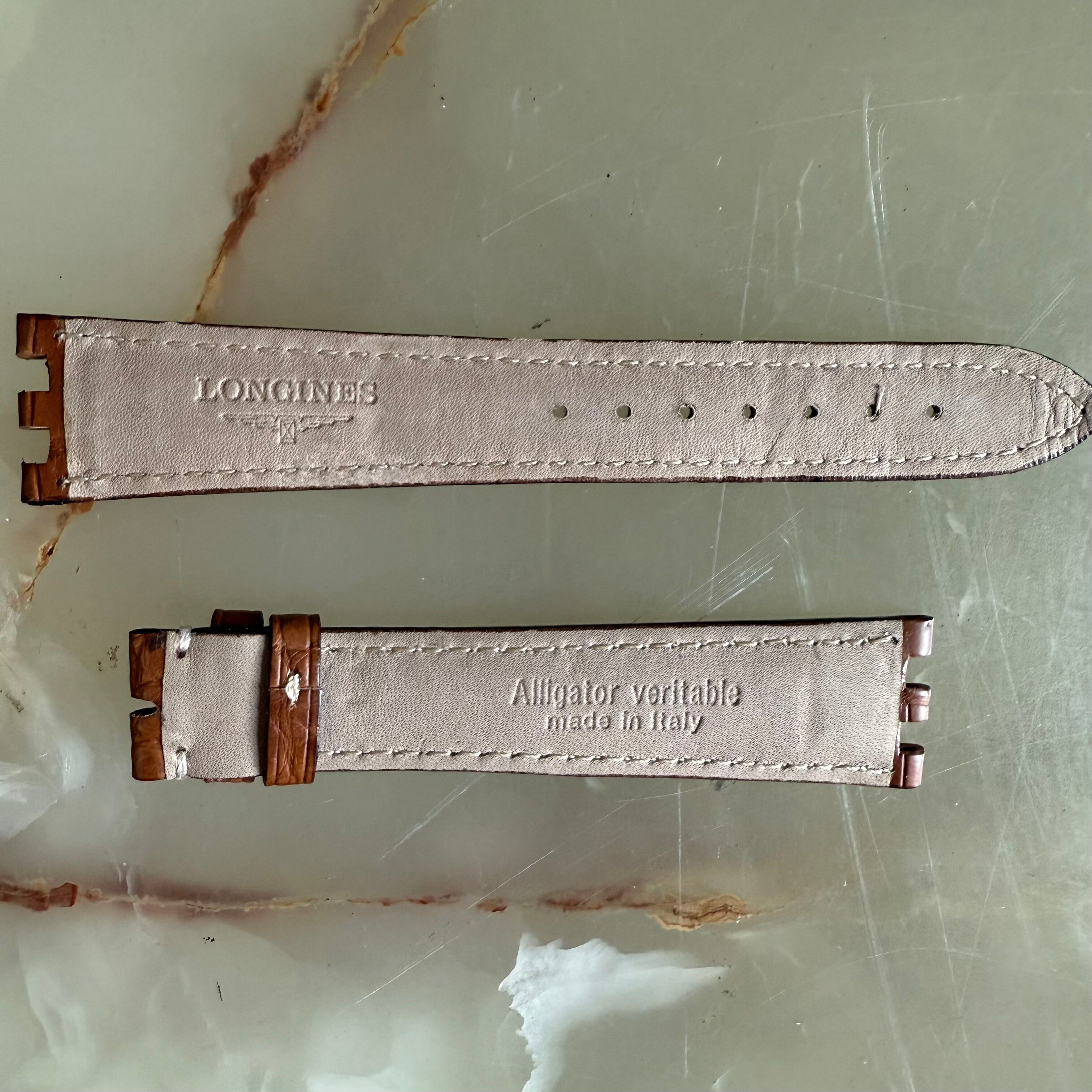 Authentic Longines Dolce Vita Brown Alligator Watch Strap Band 20mm L682101312