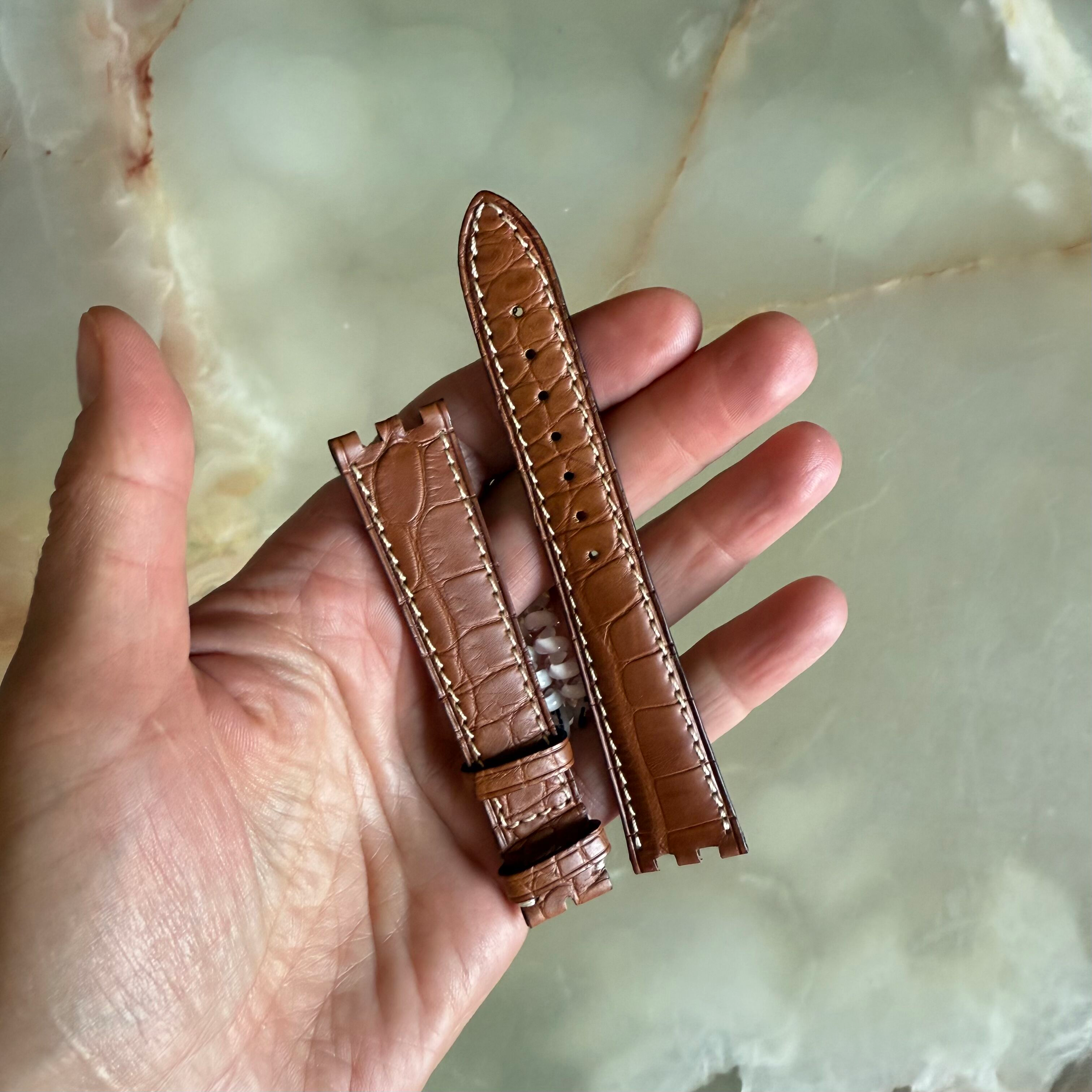 Authentic Longines Dolce Vita Brown Alligator Watch Strap Band 20mm L682101312