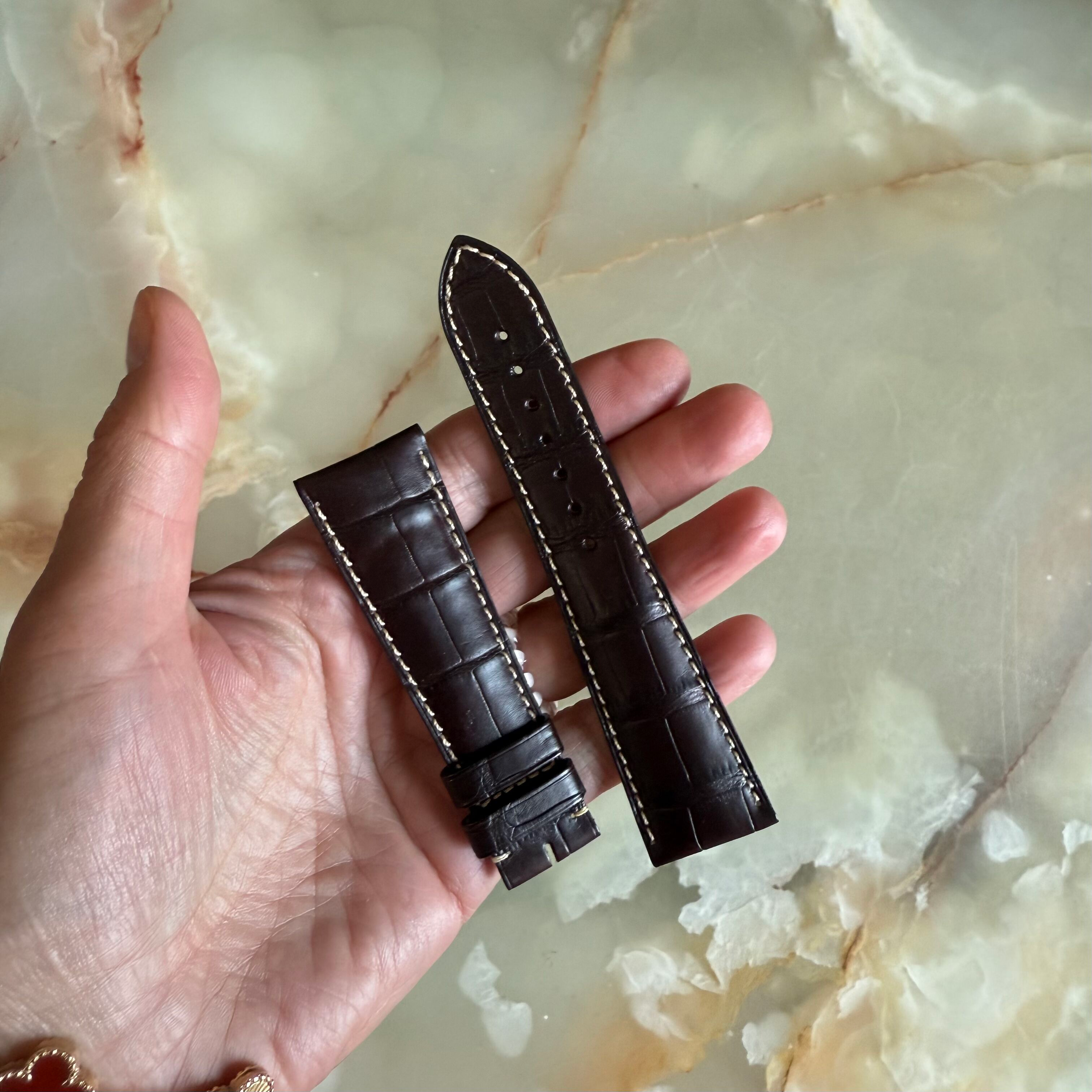 Authentic Longines Brown Alligator Watch Strap Band 25mm L682117766