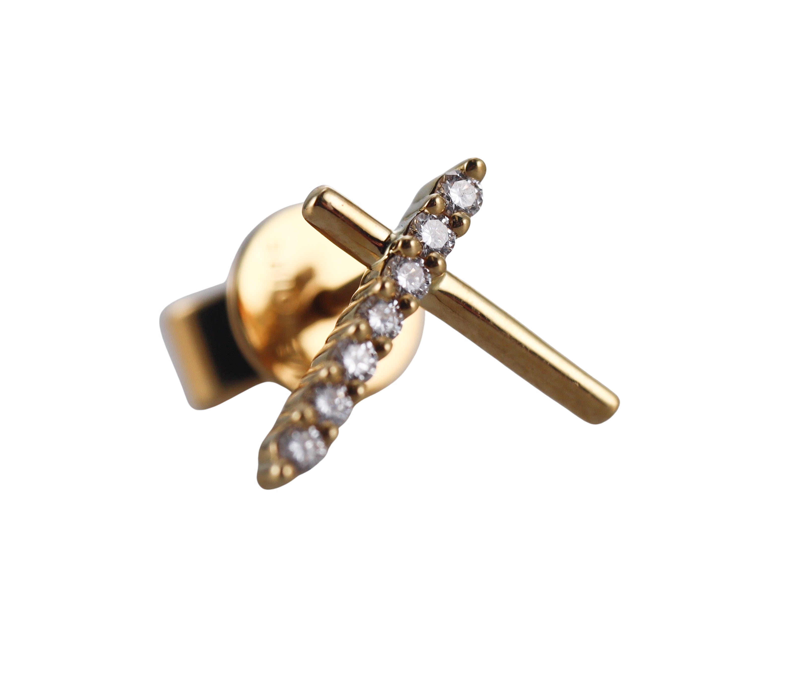 Memoire by Hearts on Fire 18k Gold Diamond Luna Intercross Earrings