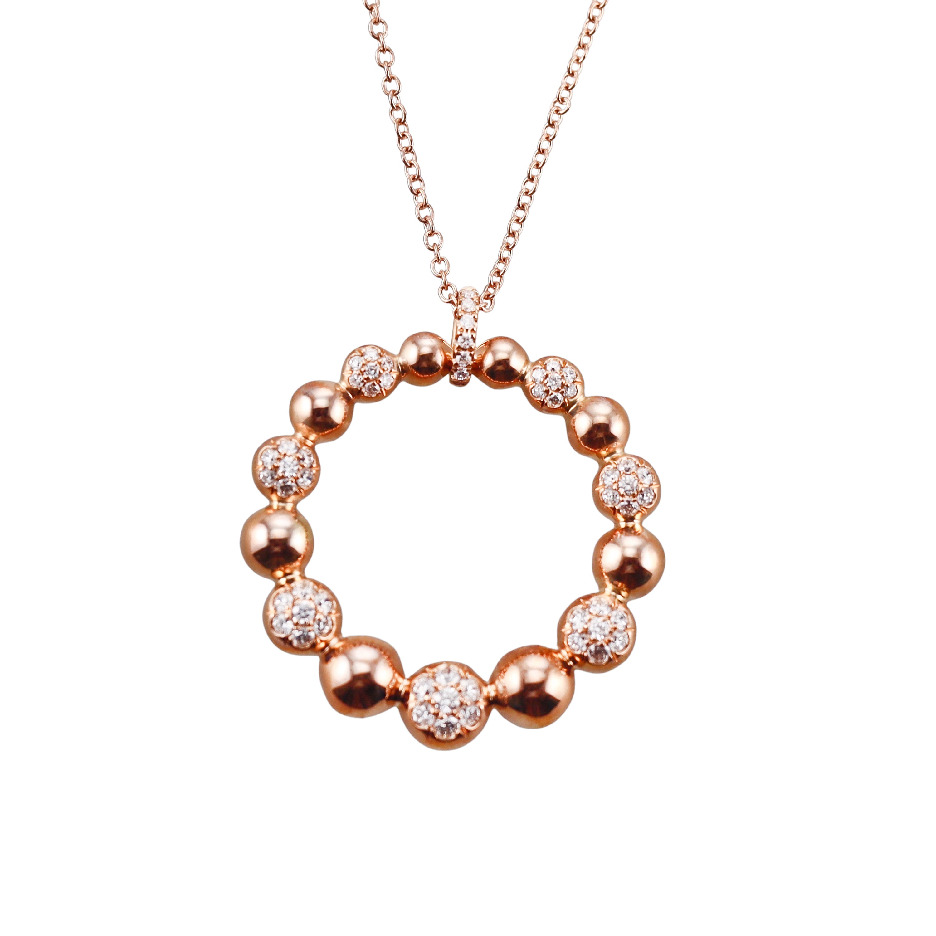 Memoire by Hearts on Fire 18k Diamond Bubbles Classic Pendant Necklace