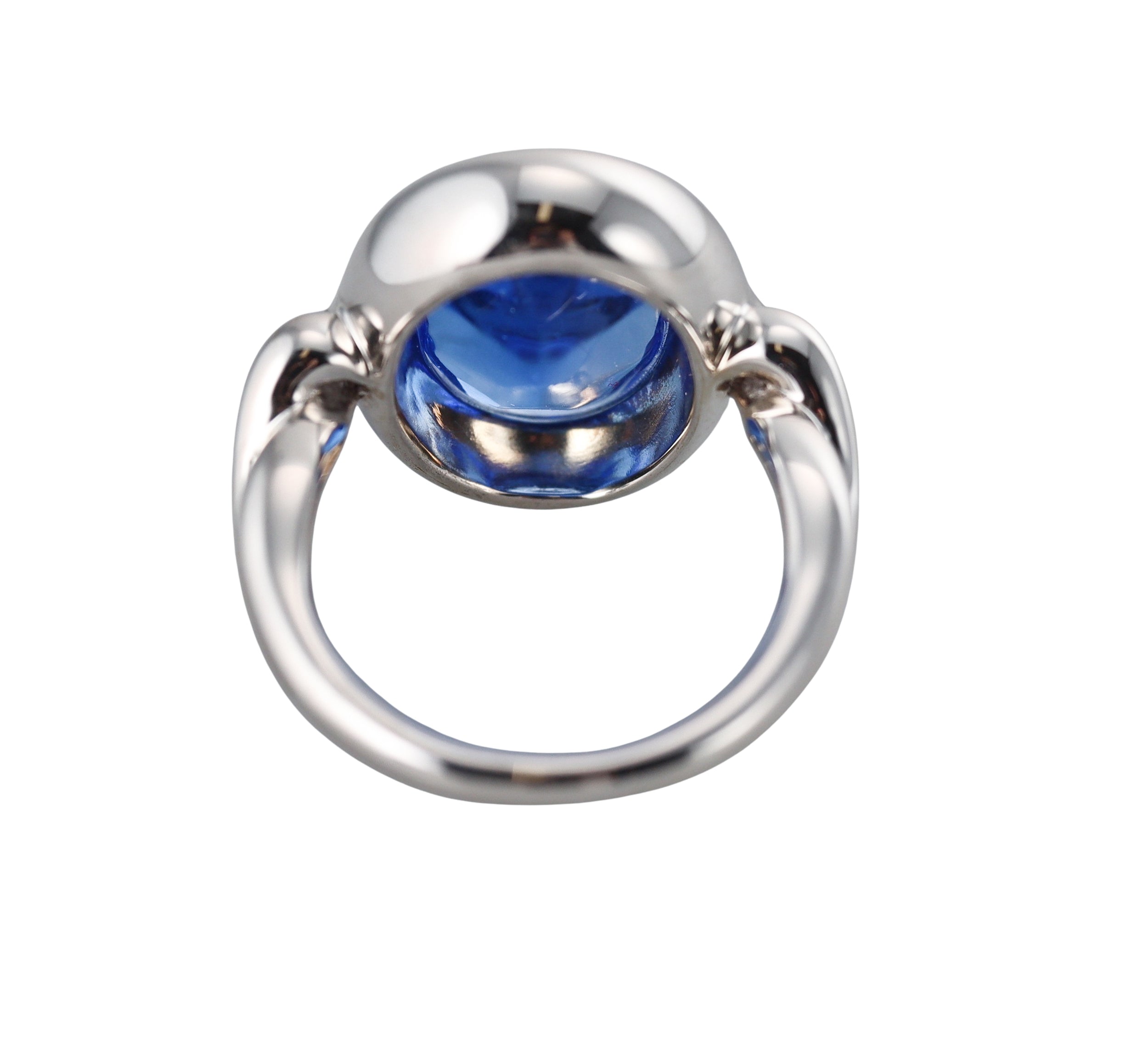Baccarat Crystal Marie-Helene De Taillac Sterling Silver Blue Ring 2812938