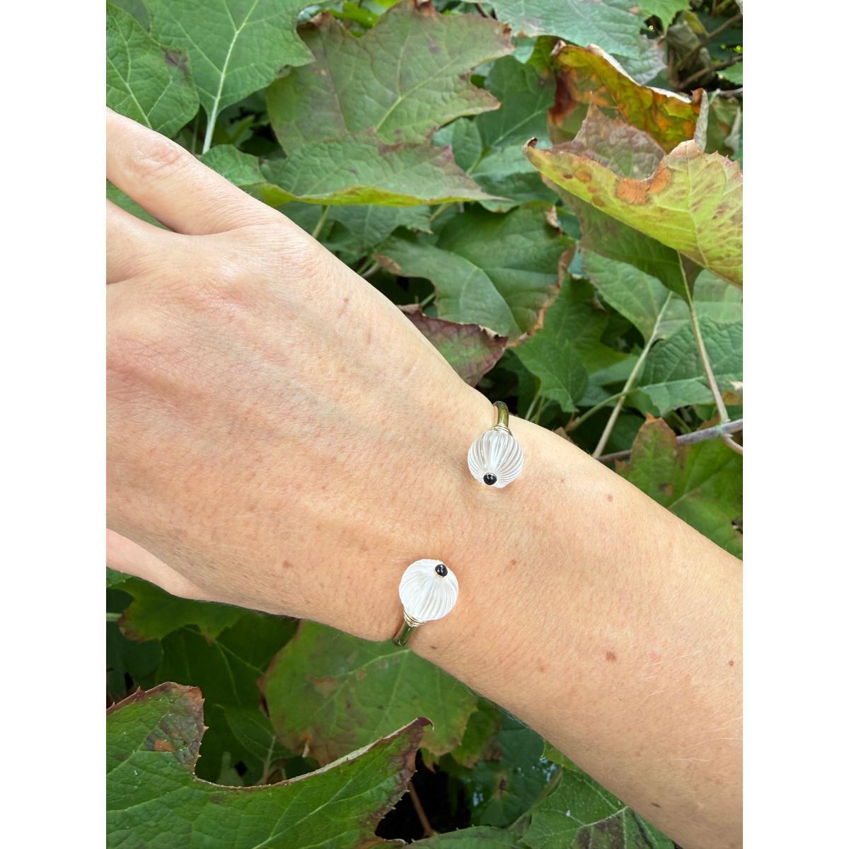 Lalique Vibrante Crystal Vermeil Silver Bracelet 10567400