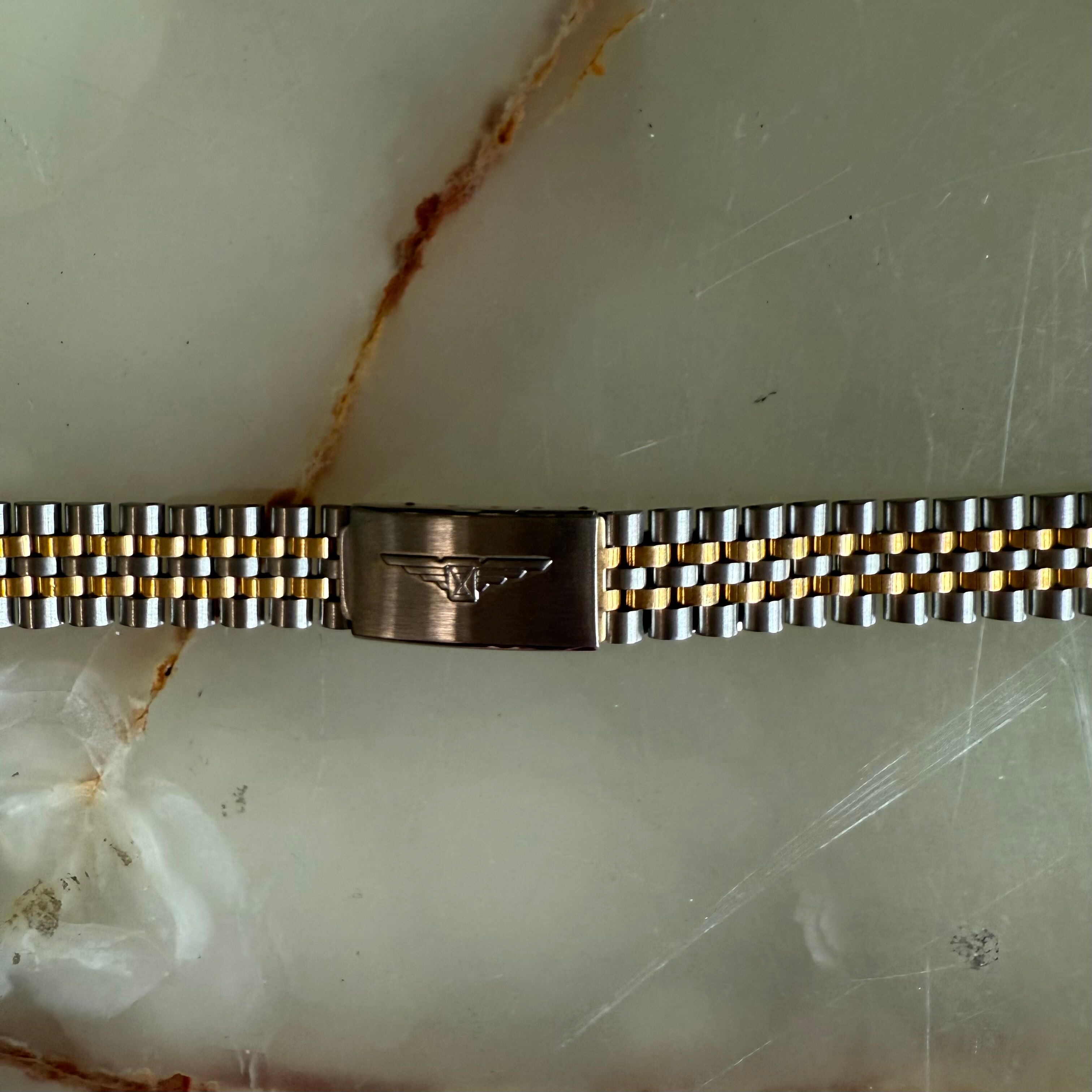 Authentic Longines Stainless Steel Two Ton Watch Bracelet 18mm