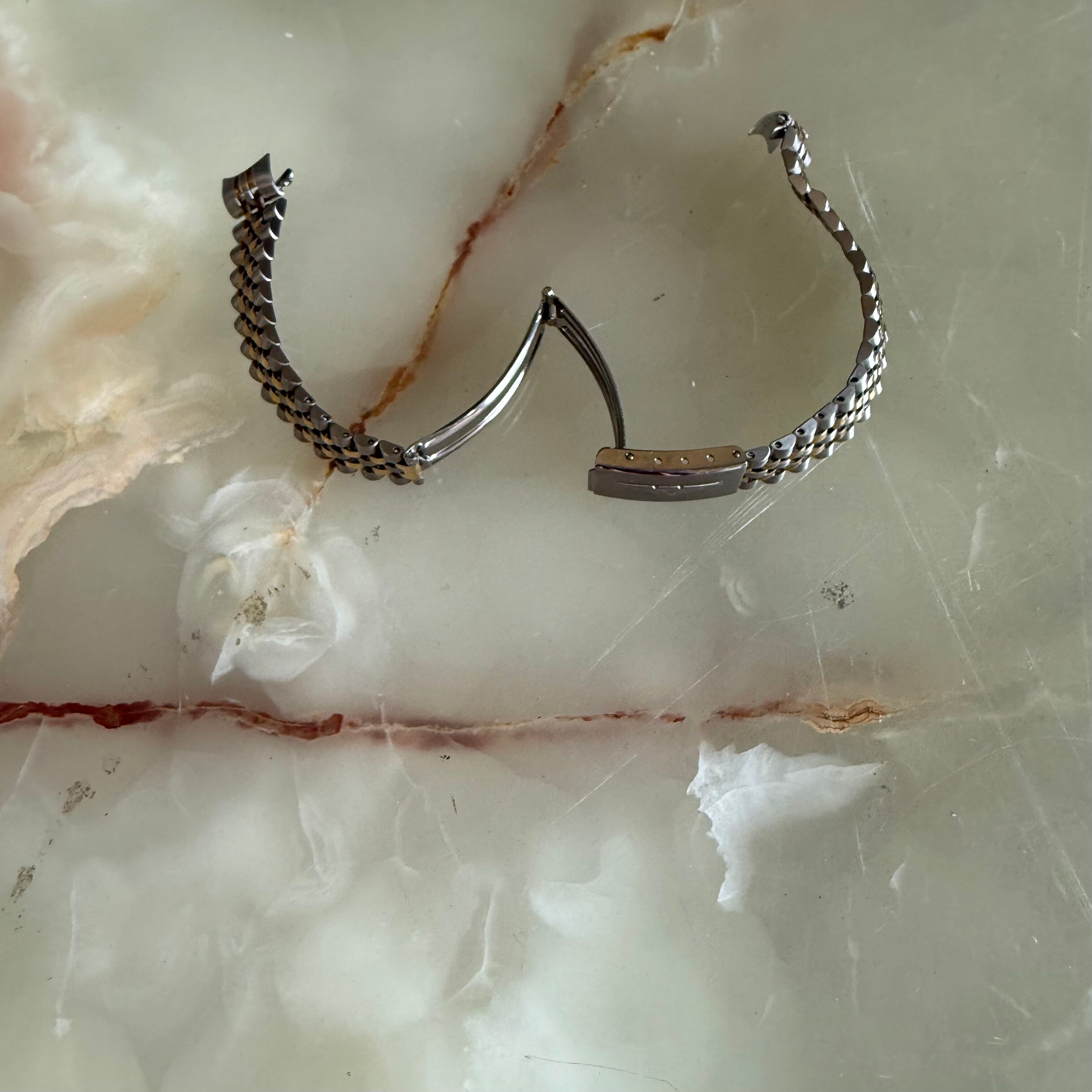 Authentic Longines Stainless Steel Two Ton Watch Bracelet 18mm