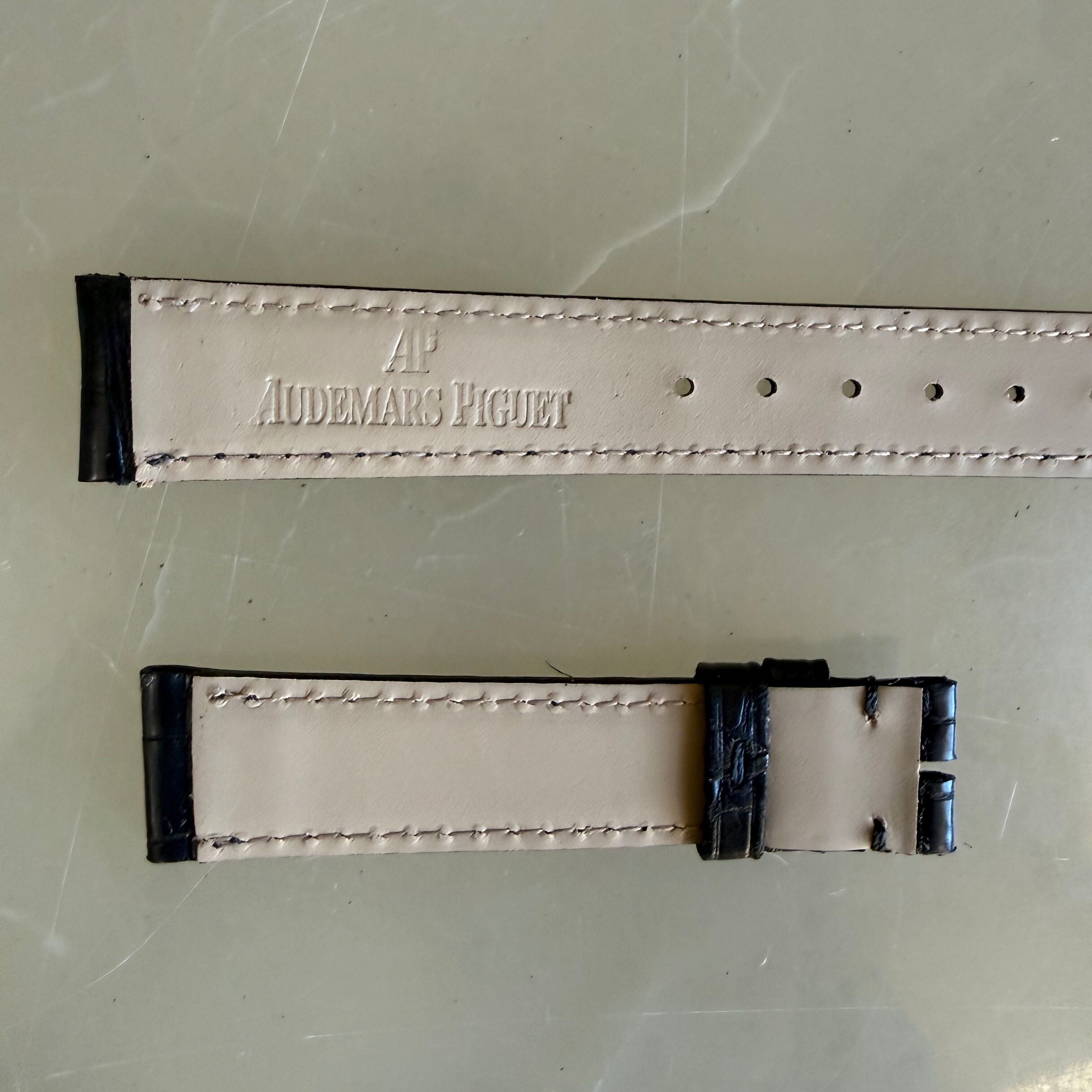 Authentic Audemars Piguet Black Allgator Watch Strap Band 16mm