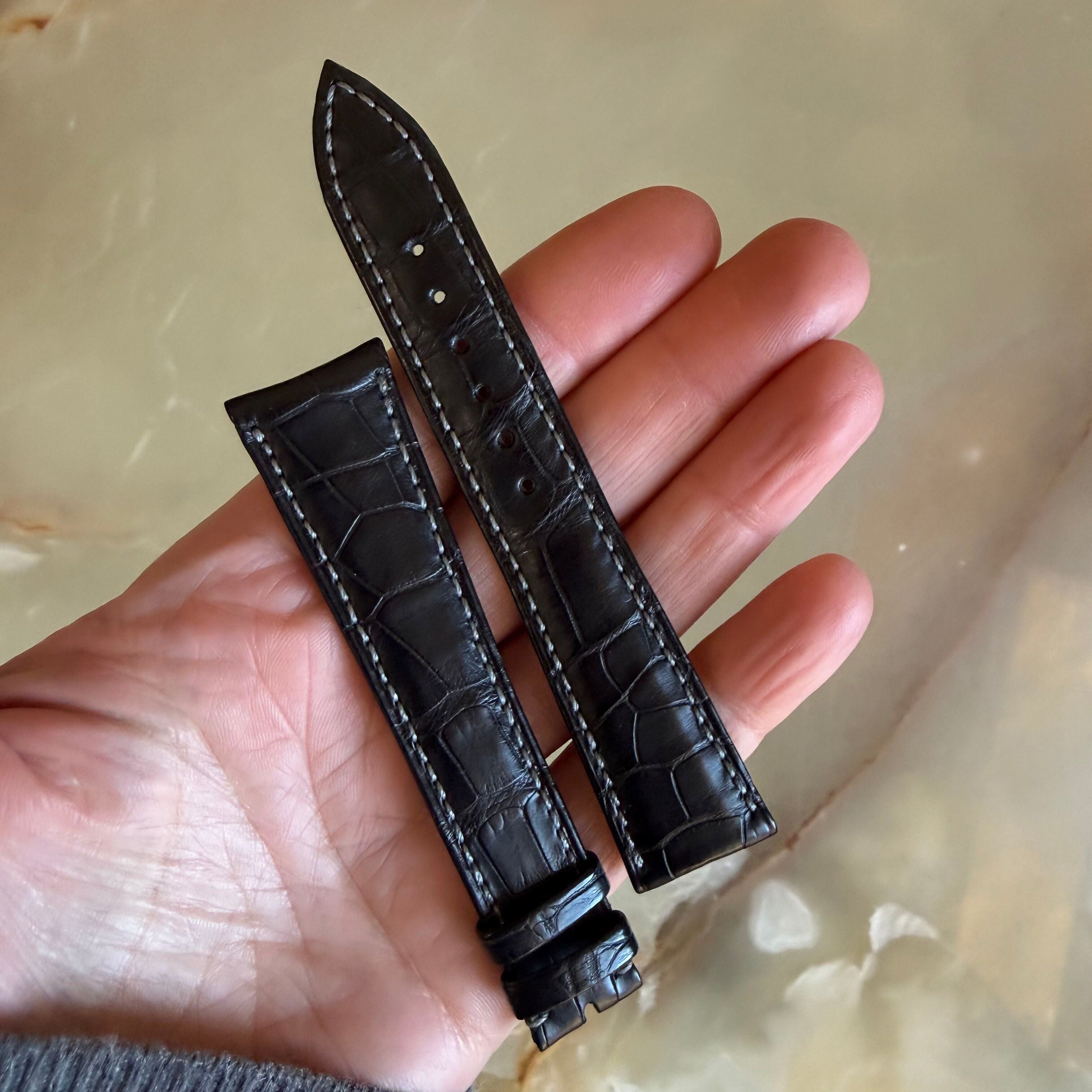 Authentic Audemars Piguet Black Crocodile Watch Strap Band 20.5mm