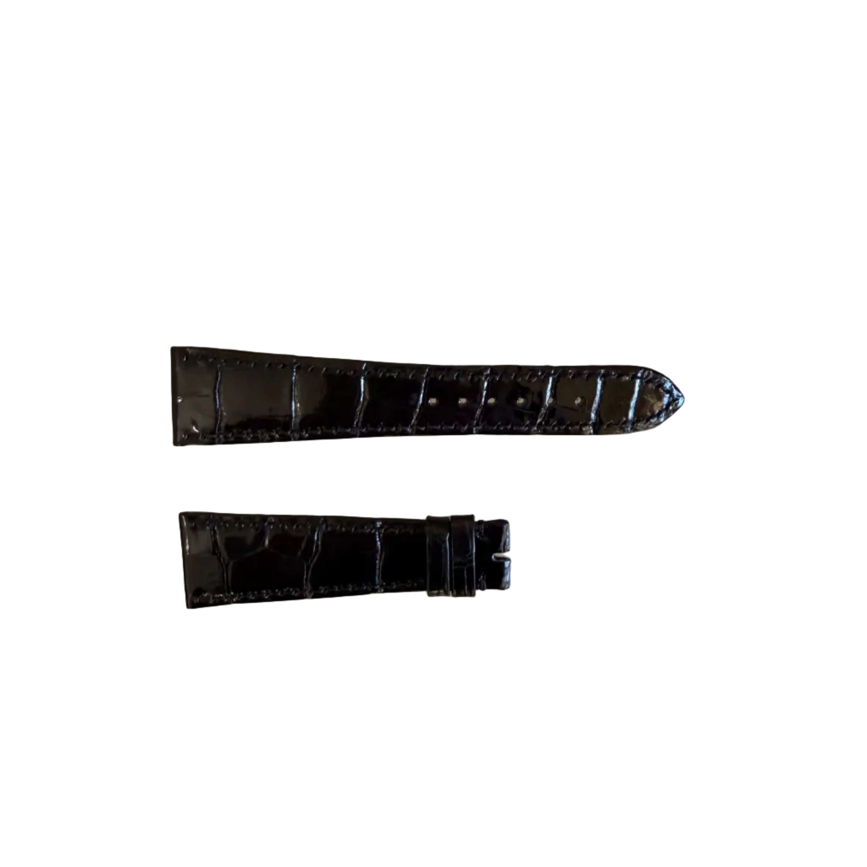 Authentic Audemars Piguet Black Crocodile Shiny Watch Band Strap 22.5mm