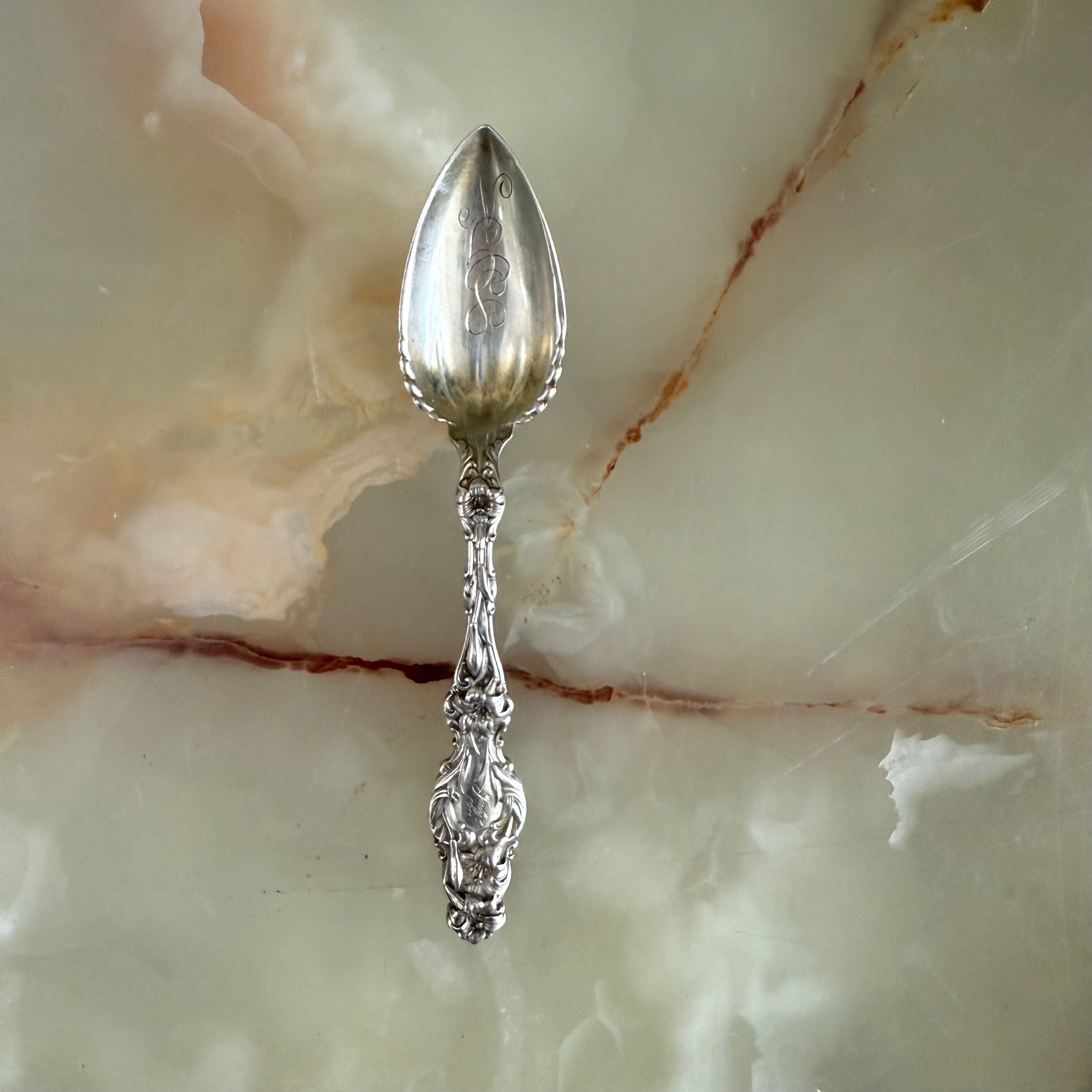 Whiting Lily Sterling Fruit Orange Spoon Set of 6