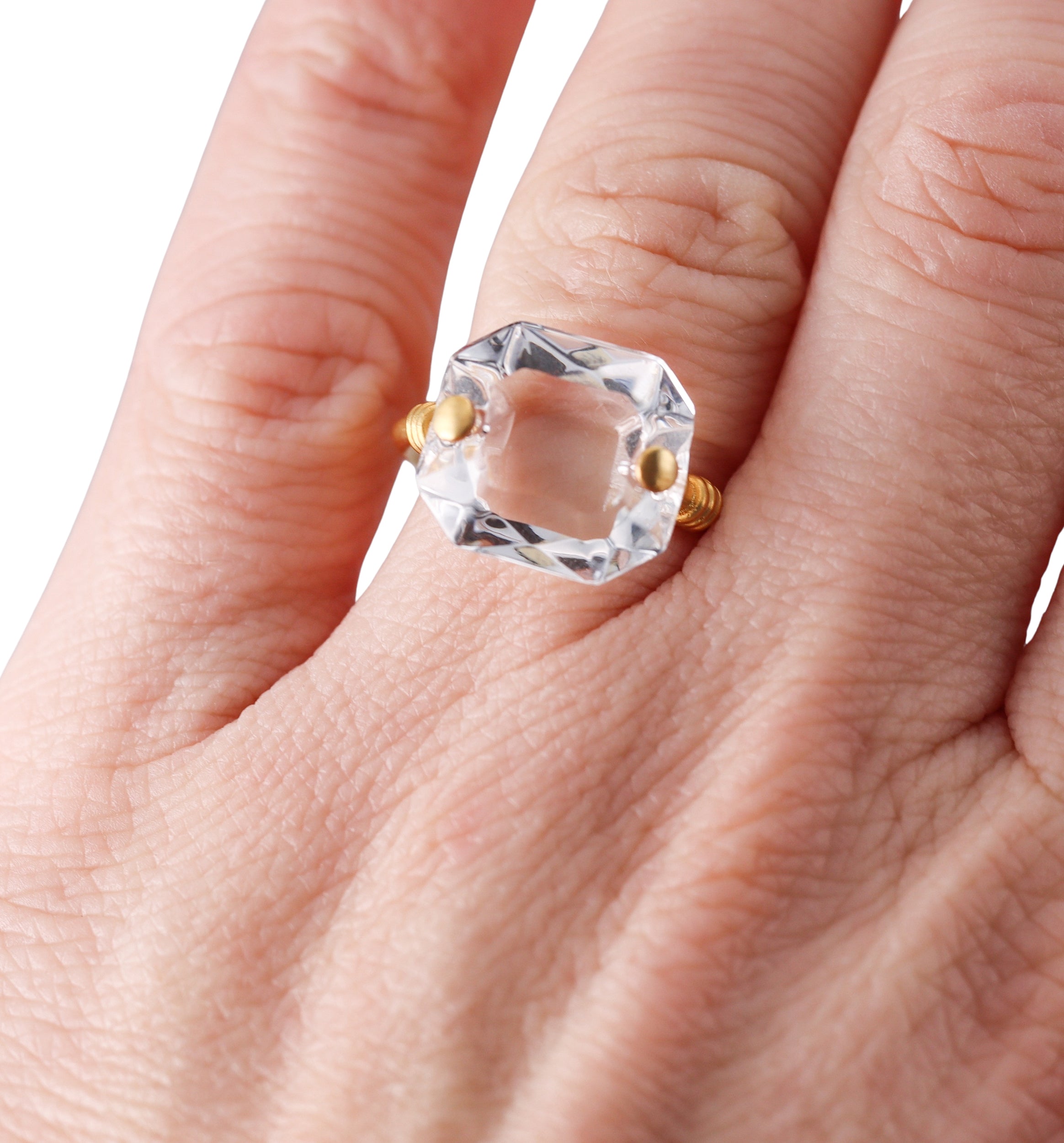 Baccarat Crystal Marie-Helene De Taillac 18k Gold Ring 2811667