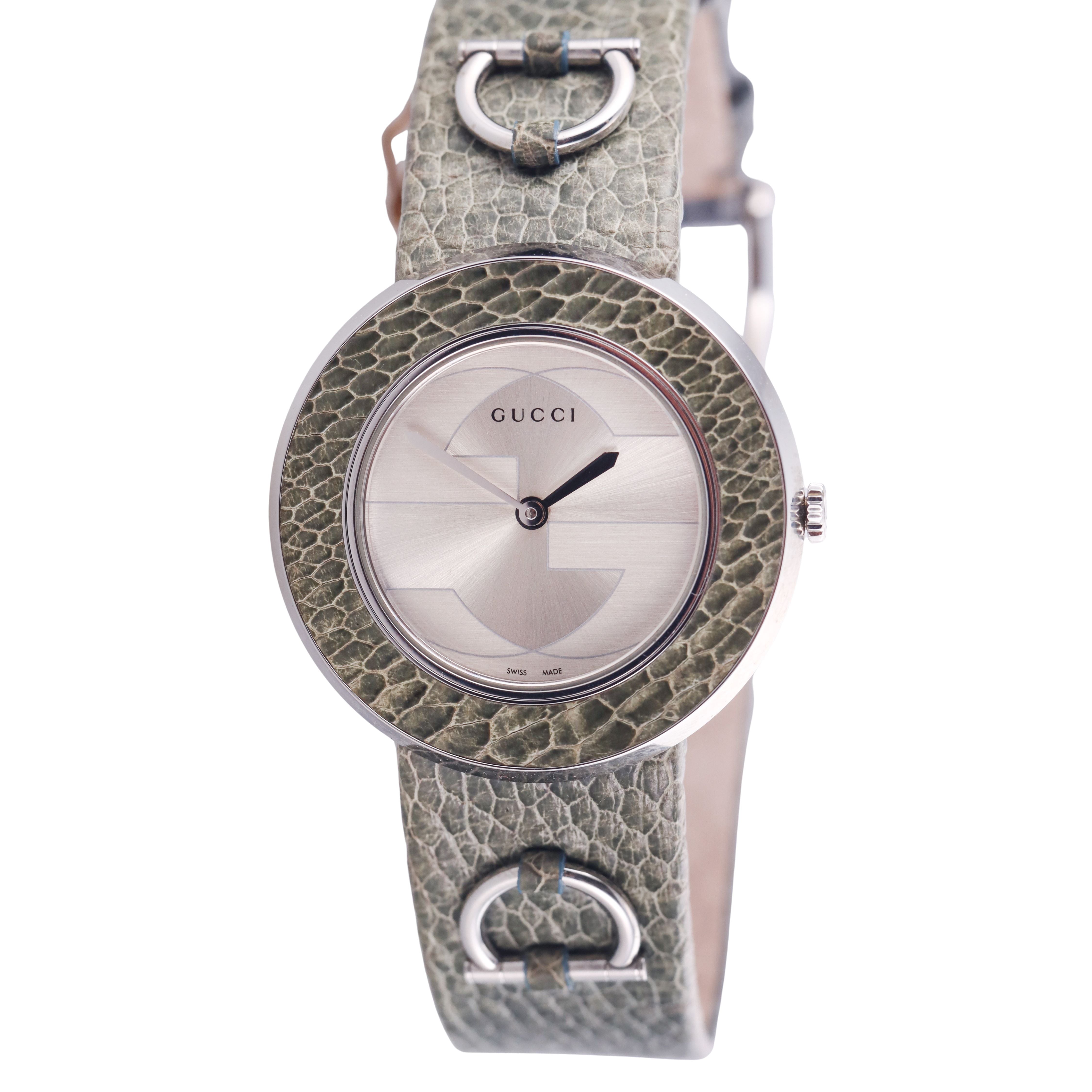 Gucci U-Play Leather Quartz Watch 129.4 YA129401