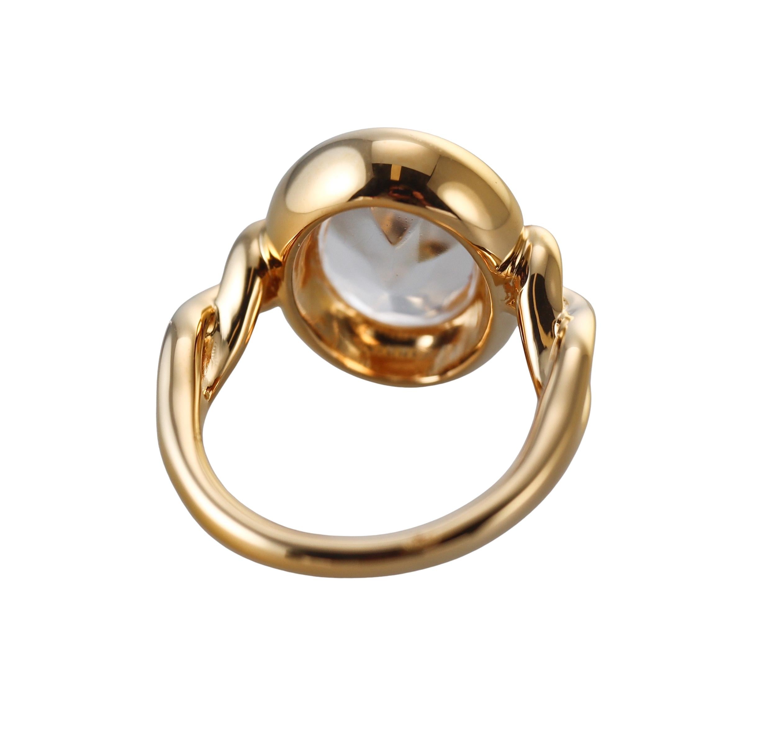 Baccarat Crystal Marie-Helene De Taillac 18k Gold Vermeil Sterling Clear Ring