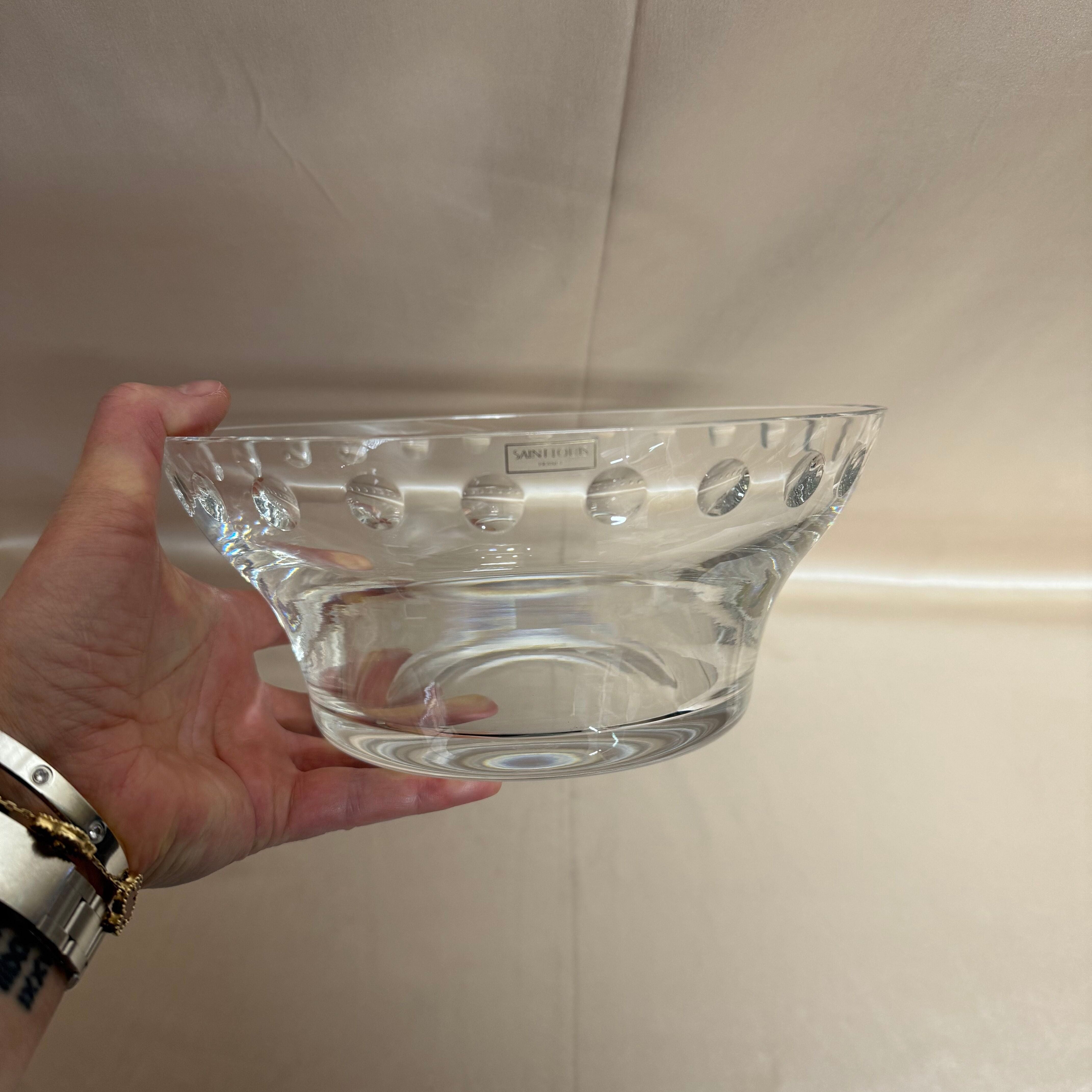 Saint-Louis Bubbles Crystal Clear Large Bowl