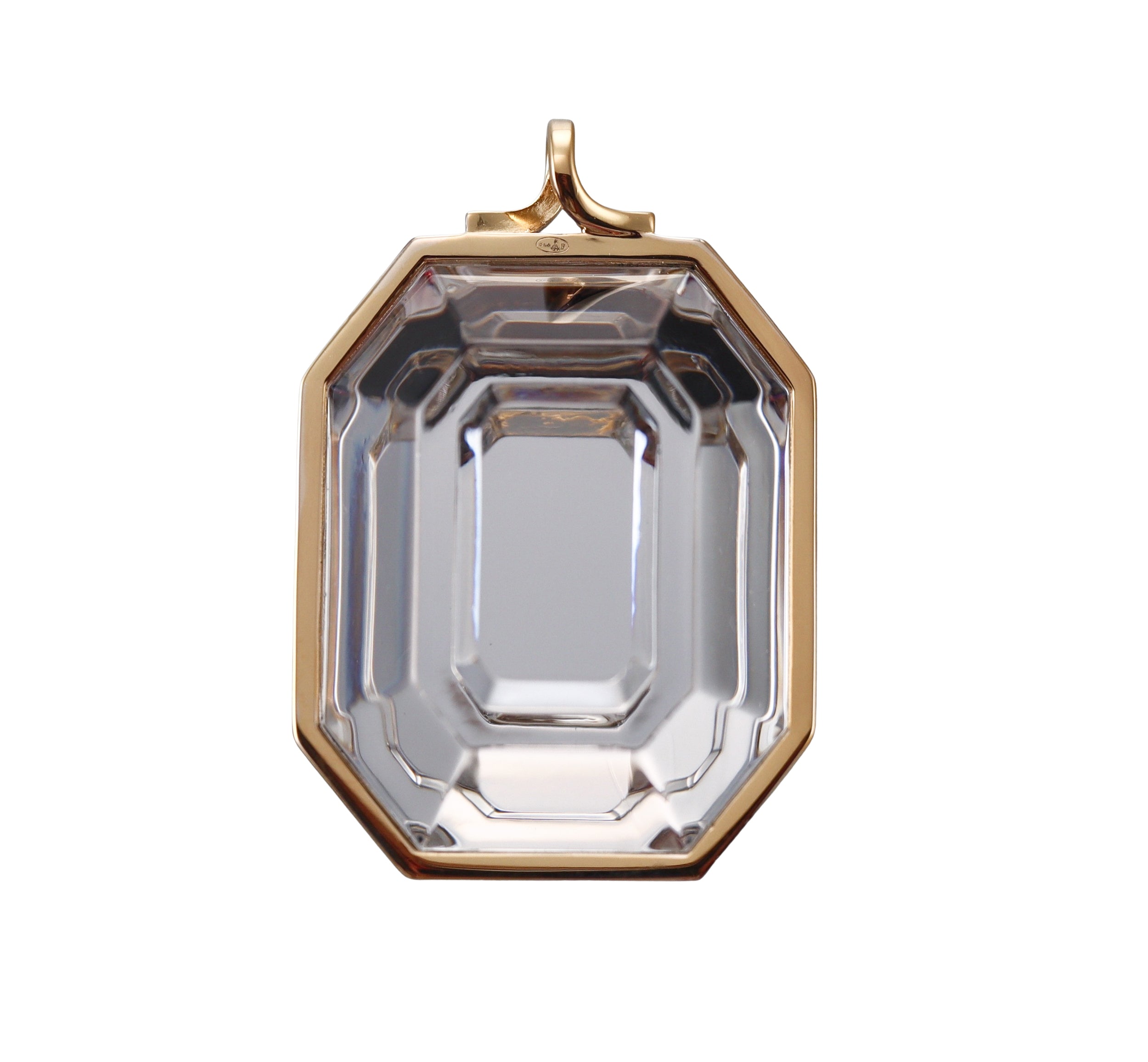 Baccarat Crystal Harcourt 18k Gold Vermeil Sterling Clear Pendant 2814678