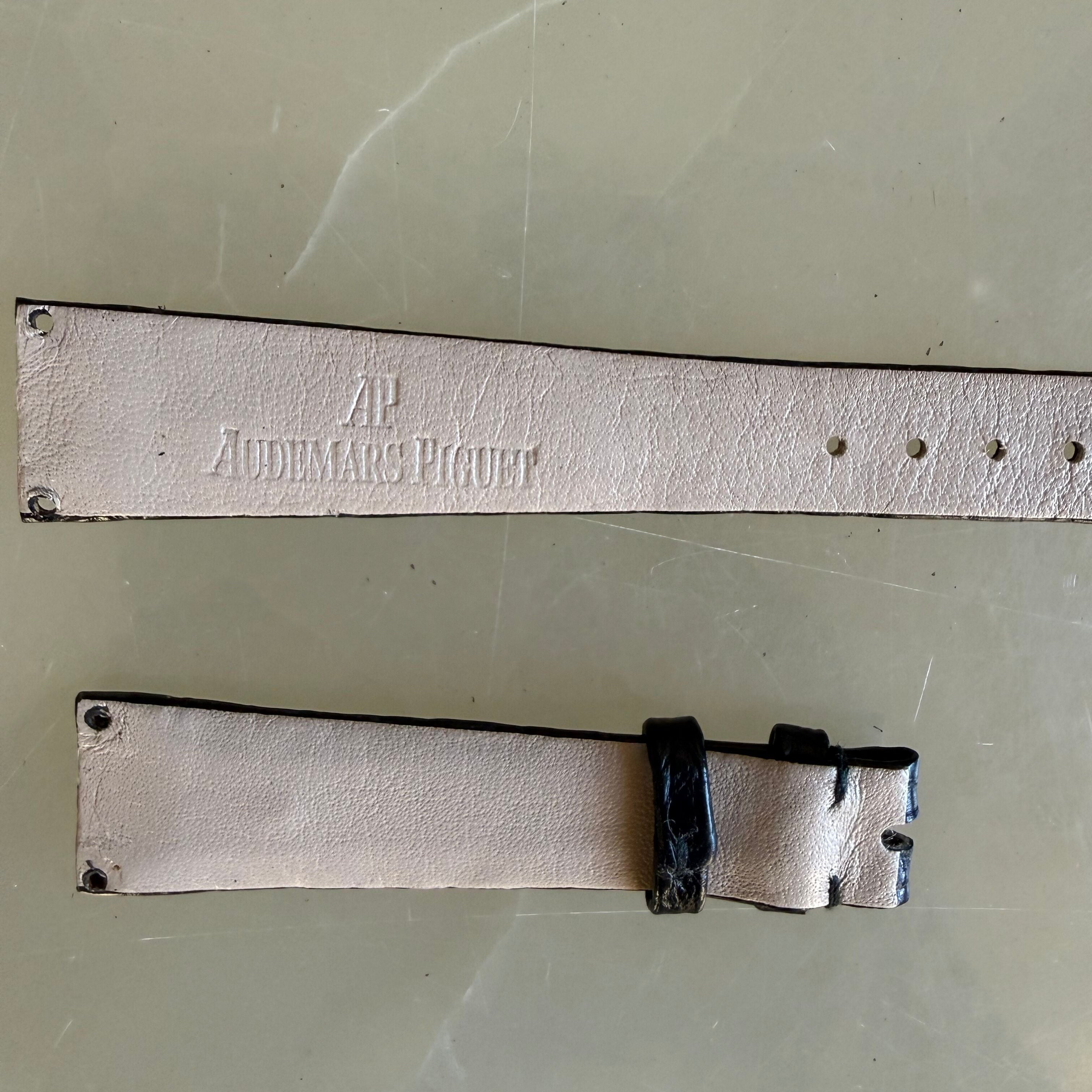 Authentic Audemars Piguet Black Crocodile Watch Band Strap 13mm