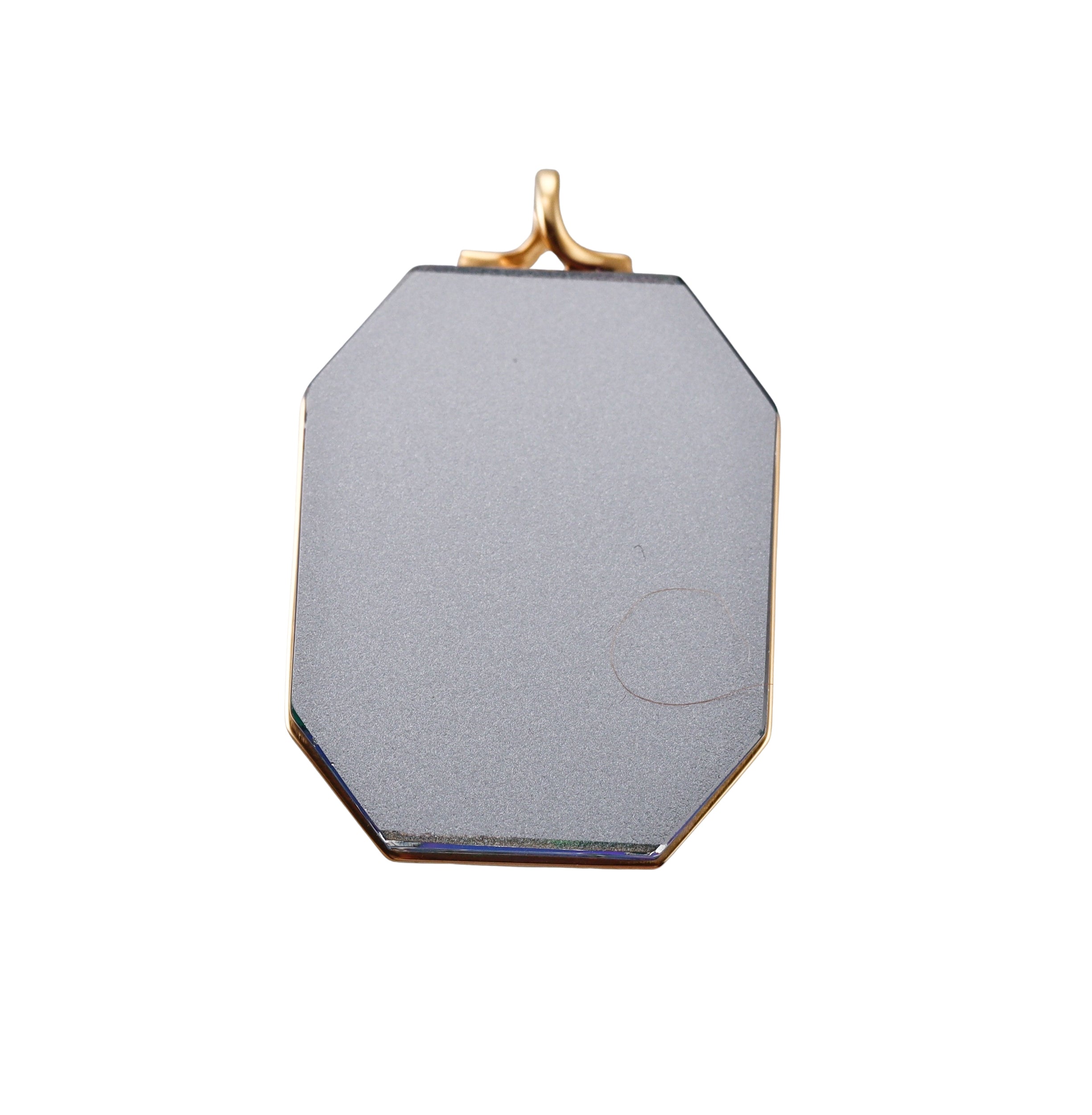 Baccarat Crystal Harcourt 18k Gold Vermeil Sterling Greenish Blue Pendant 2814674