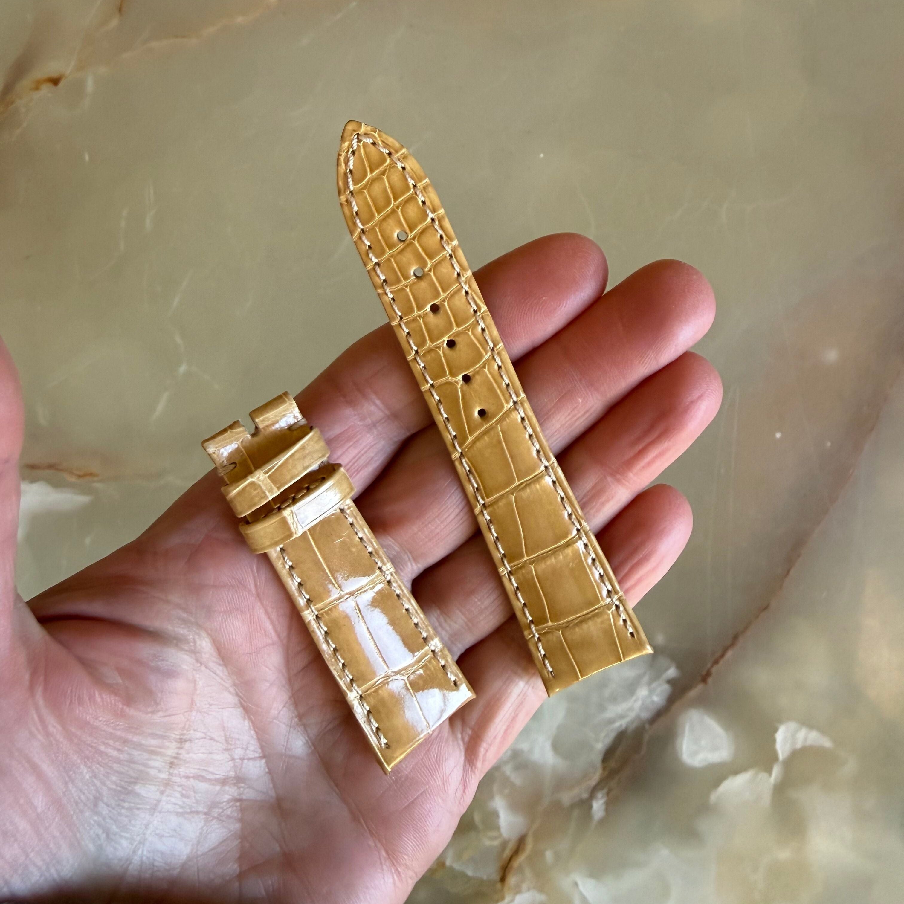 Authentic Audemars Piguet Beige Crocodile Watch Band Strap 20mm