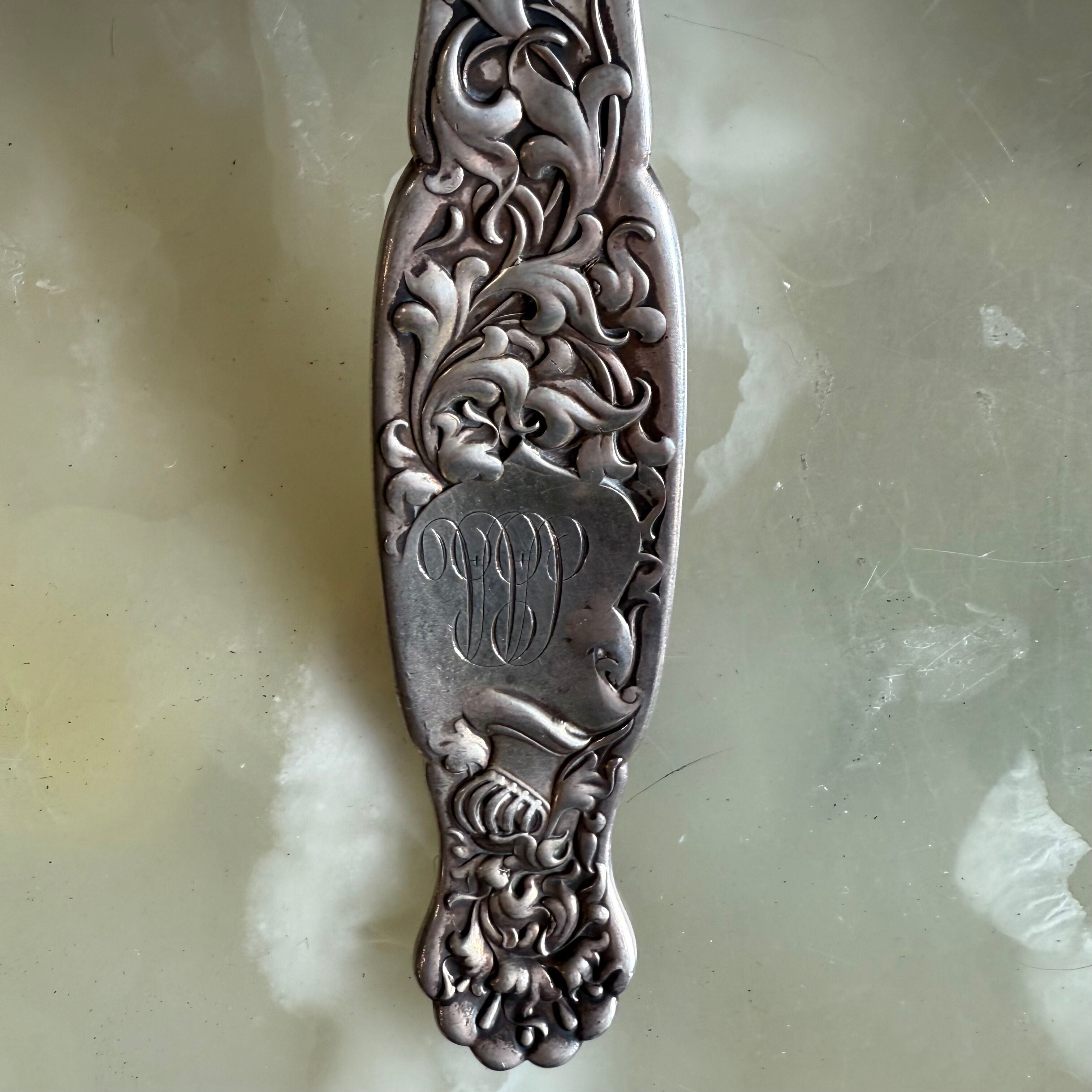 Whiting Heraldic Sterling Soup Ladle 13 1/8"