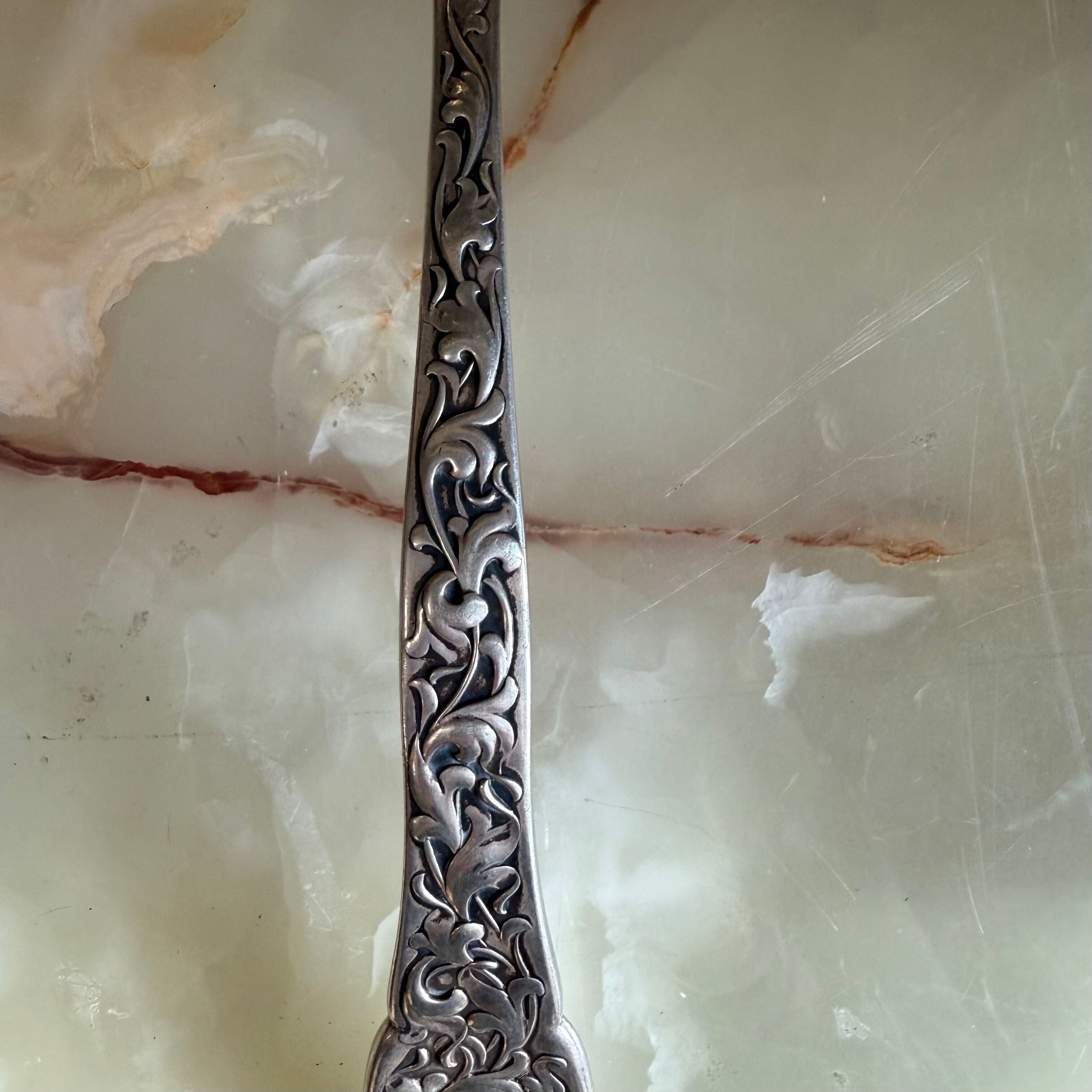 Whiting Heraldic Sterling Soup Ladle 13 1/8"