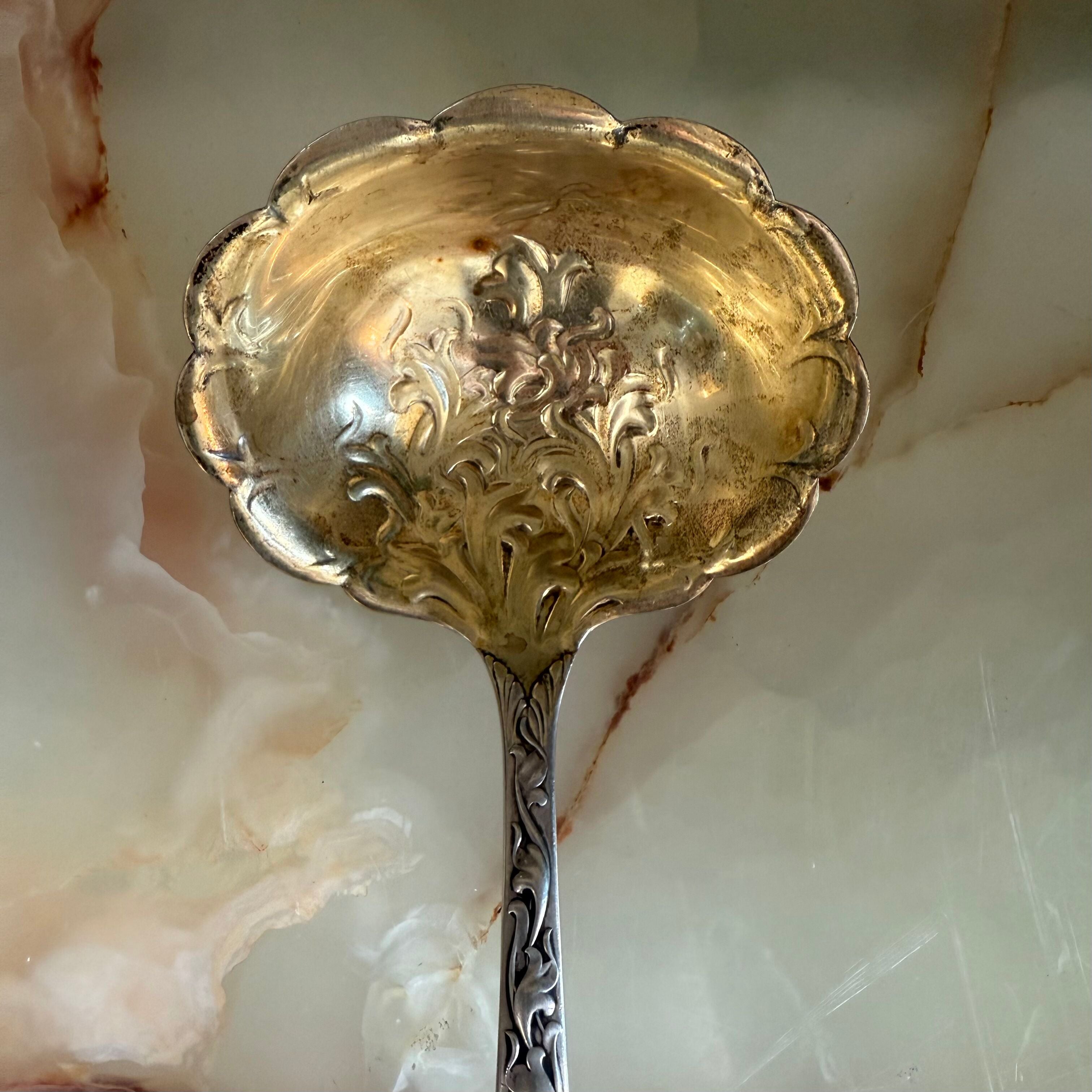 Whiting Heraldic Sterling Soup Ladle 13 1/8"