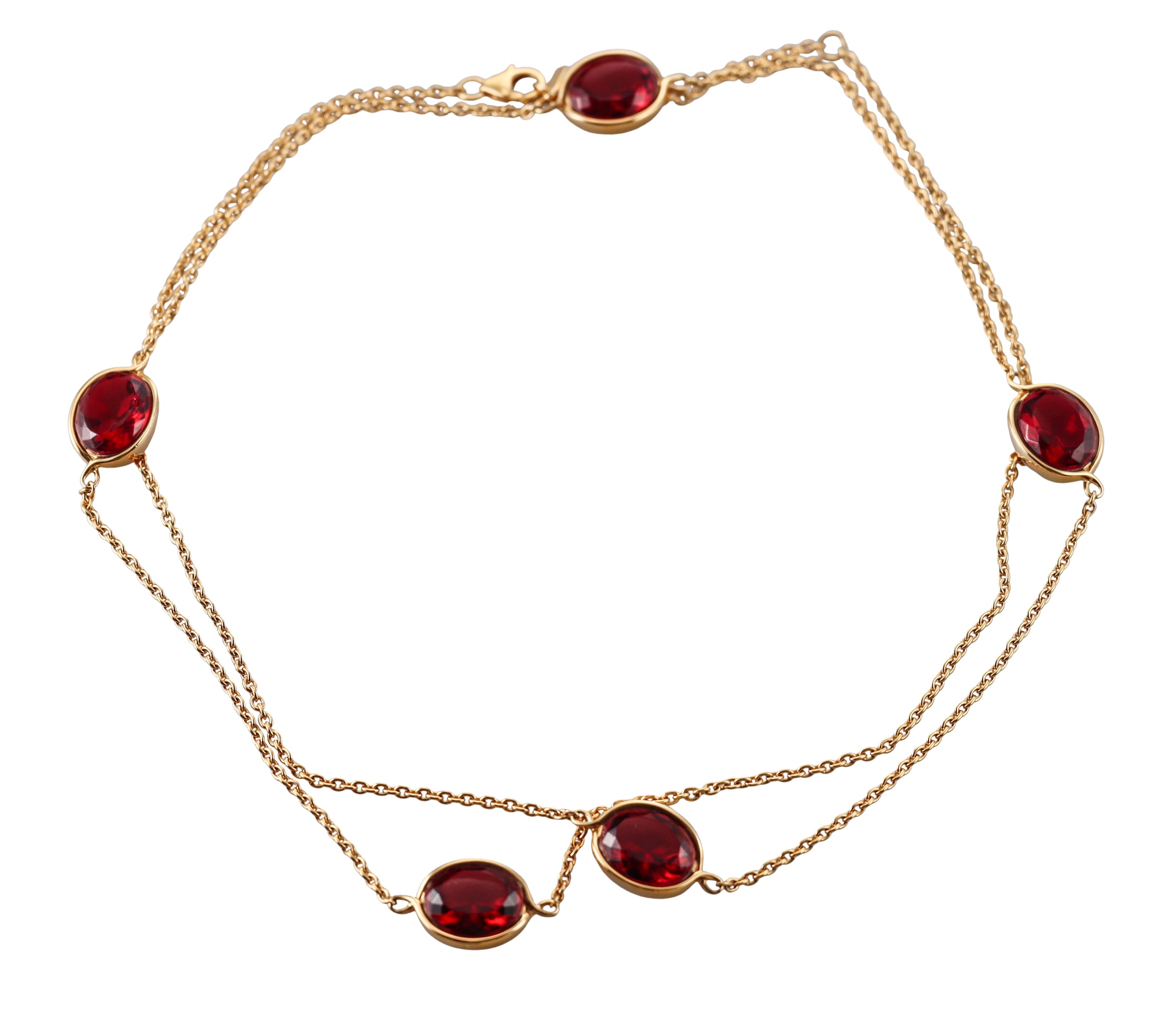 Baccarat Crystal Croise 18k Gold Vermeil Sterling Necklace 2812993