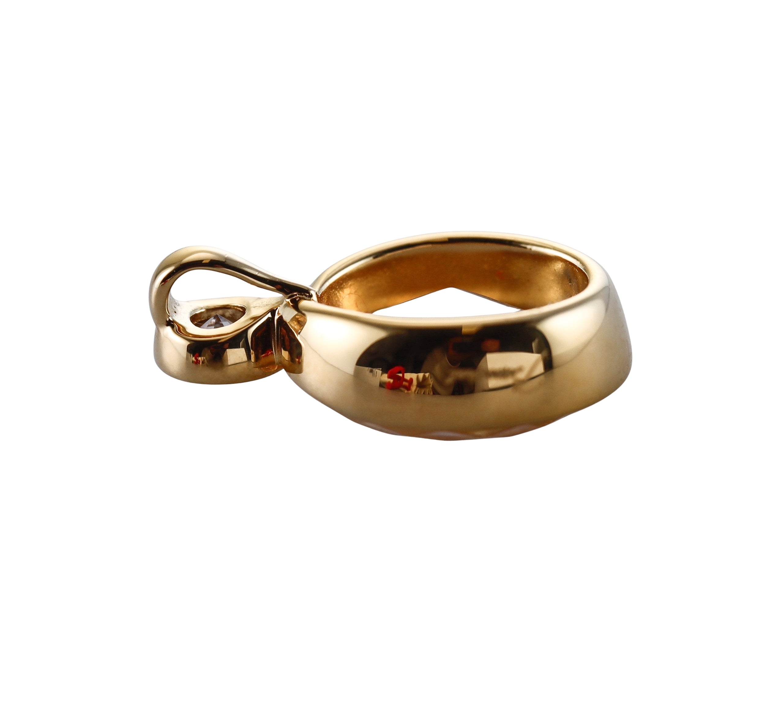 Baccarat Crystal Croise 18k Gold Vermeil Sterling Clear Pendant 2812990