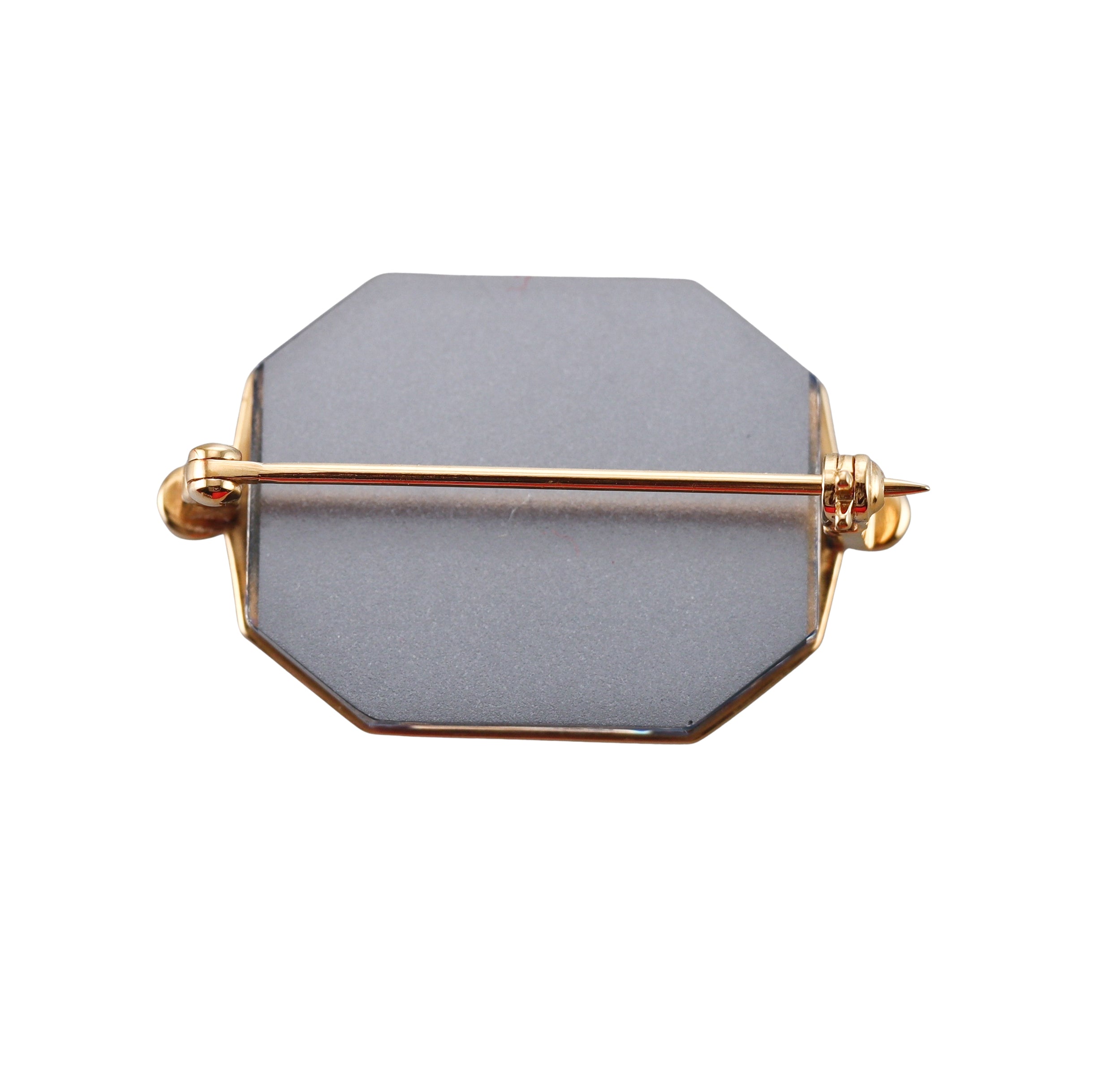 Baccarat Crystal Harcourt 18k Gold Vermeil Sterling Blue Brooch 2814701