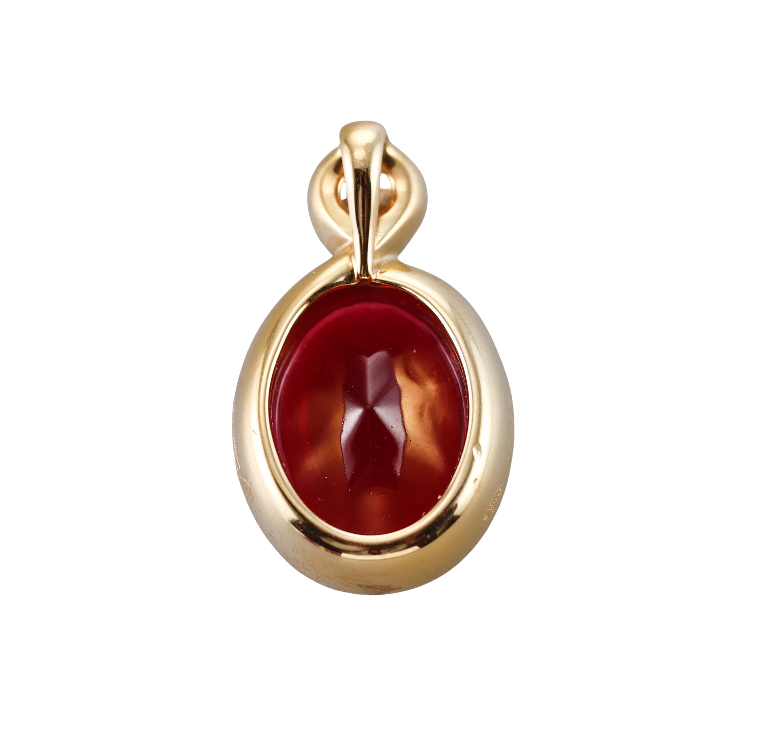 Baccarat Crystal Croise 18k Gold Vermeil Sterling Red Pendant 2812989