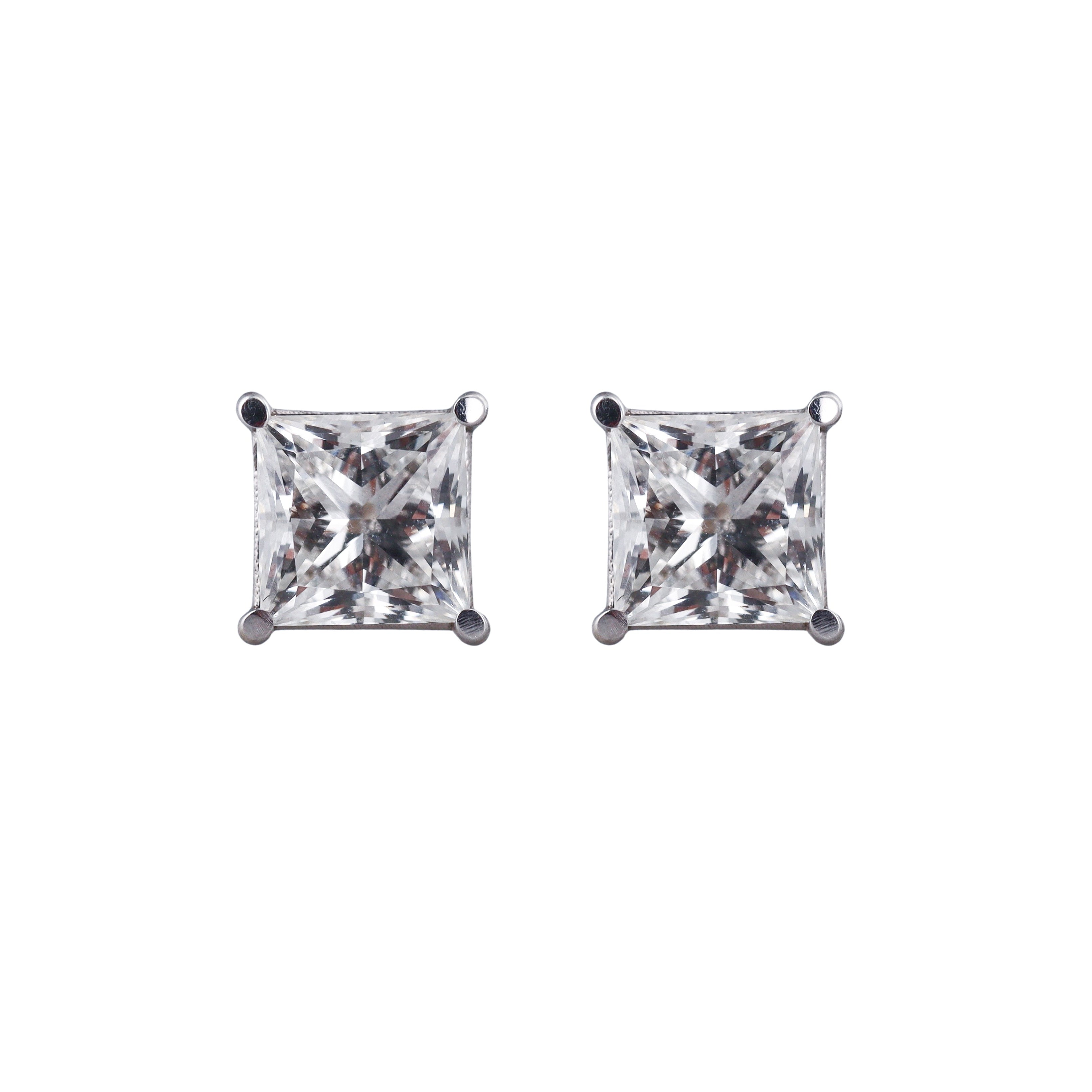 14k Solid Gold Lab Grown 6.38ctw Diamond Stud Earrings
