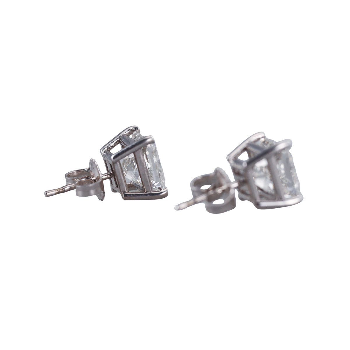 14k Solid Gold Lab Grown 6.38ctw Diamond Stud Earrings