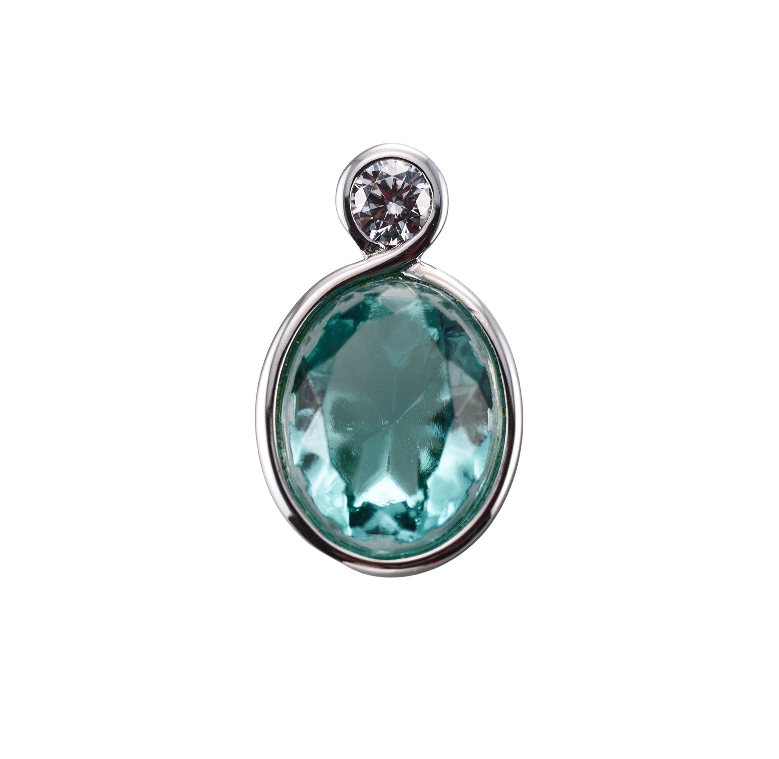 Baccarat Crystal Croise Sterling Silver Turquoise Pendant 2812945
