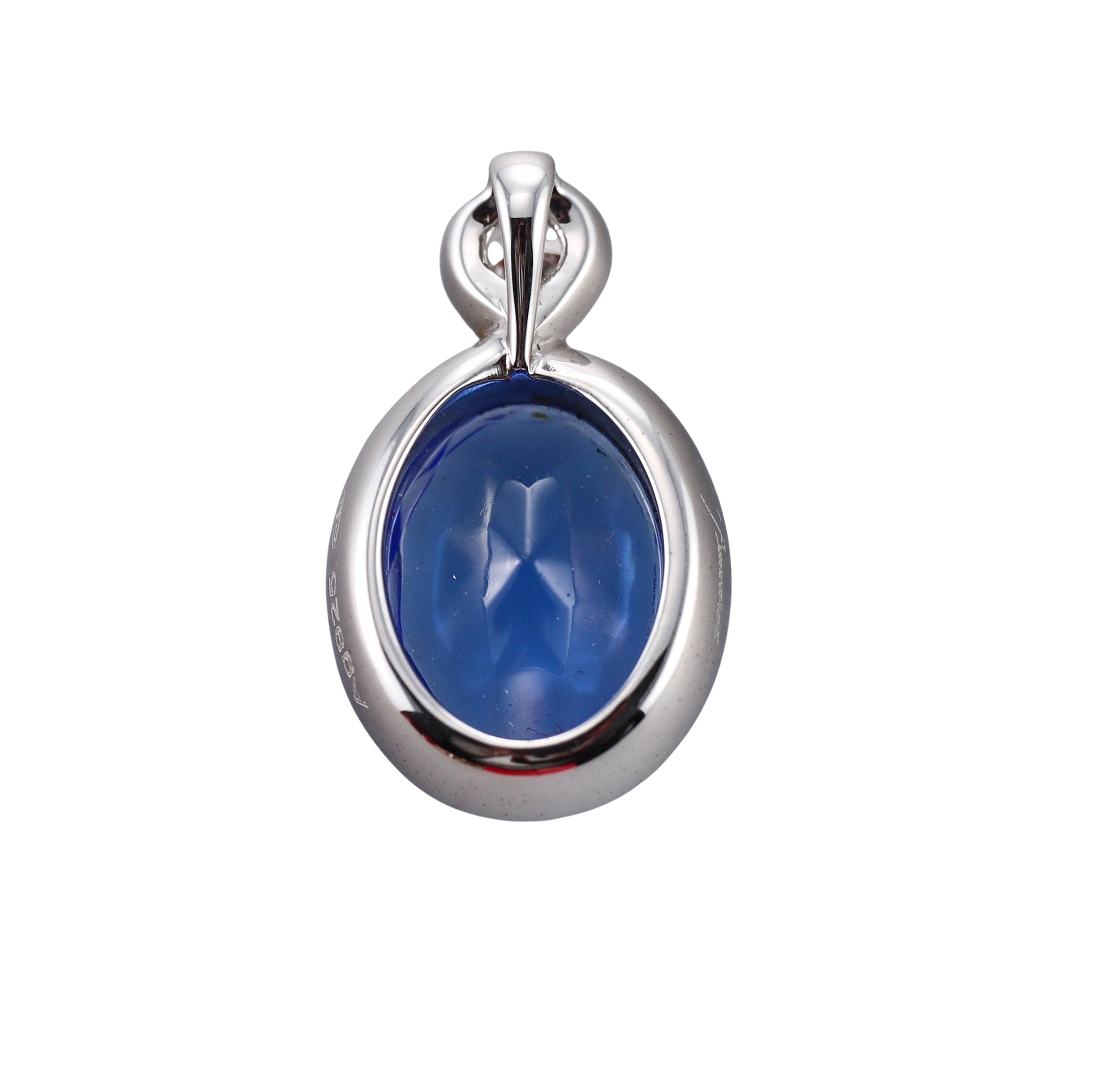 Baccarat Crystal Croise Sterling Silver Blue Pendant 2812947