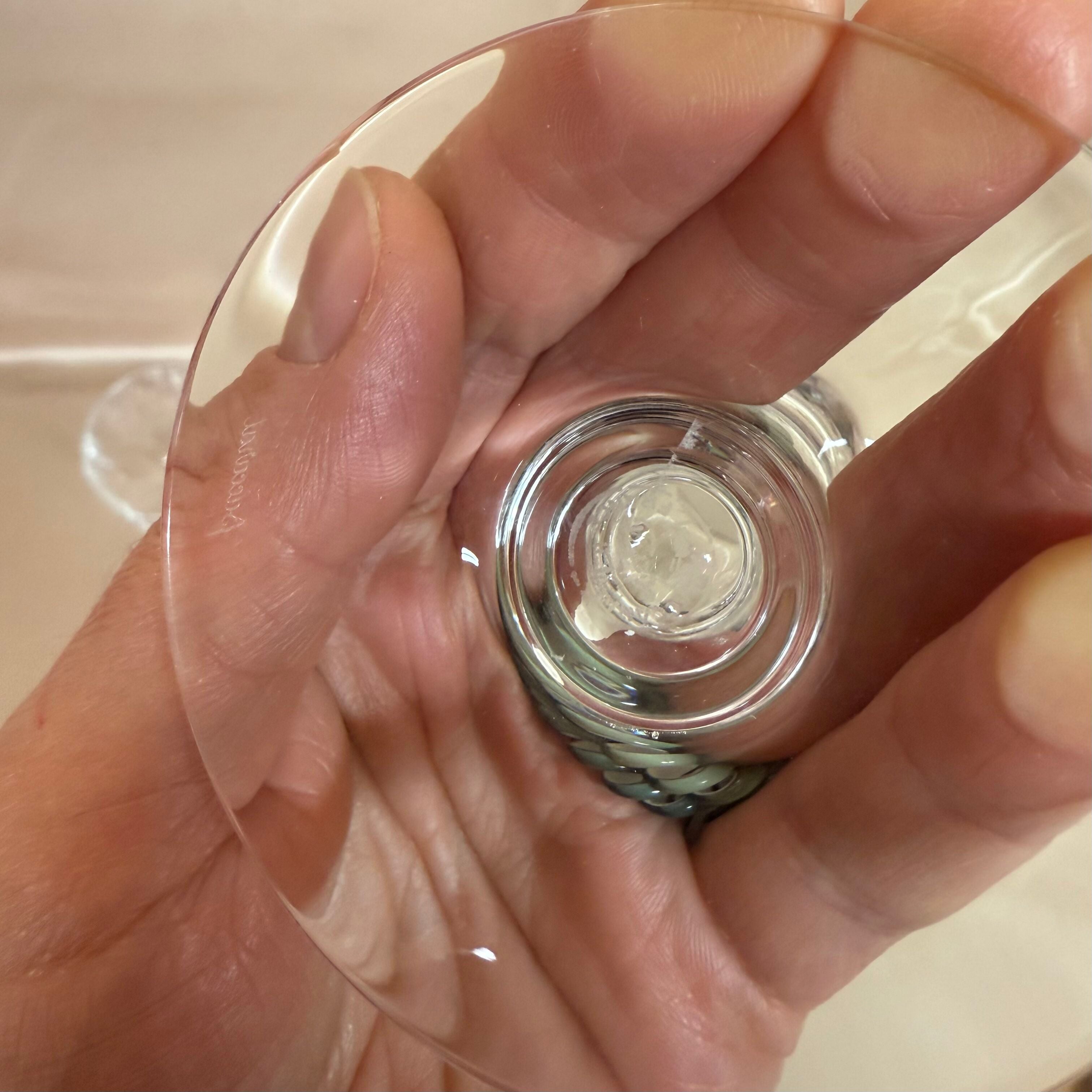 Baccarat Montaigne (Optic) Crystal Water Goblet Set of 2