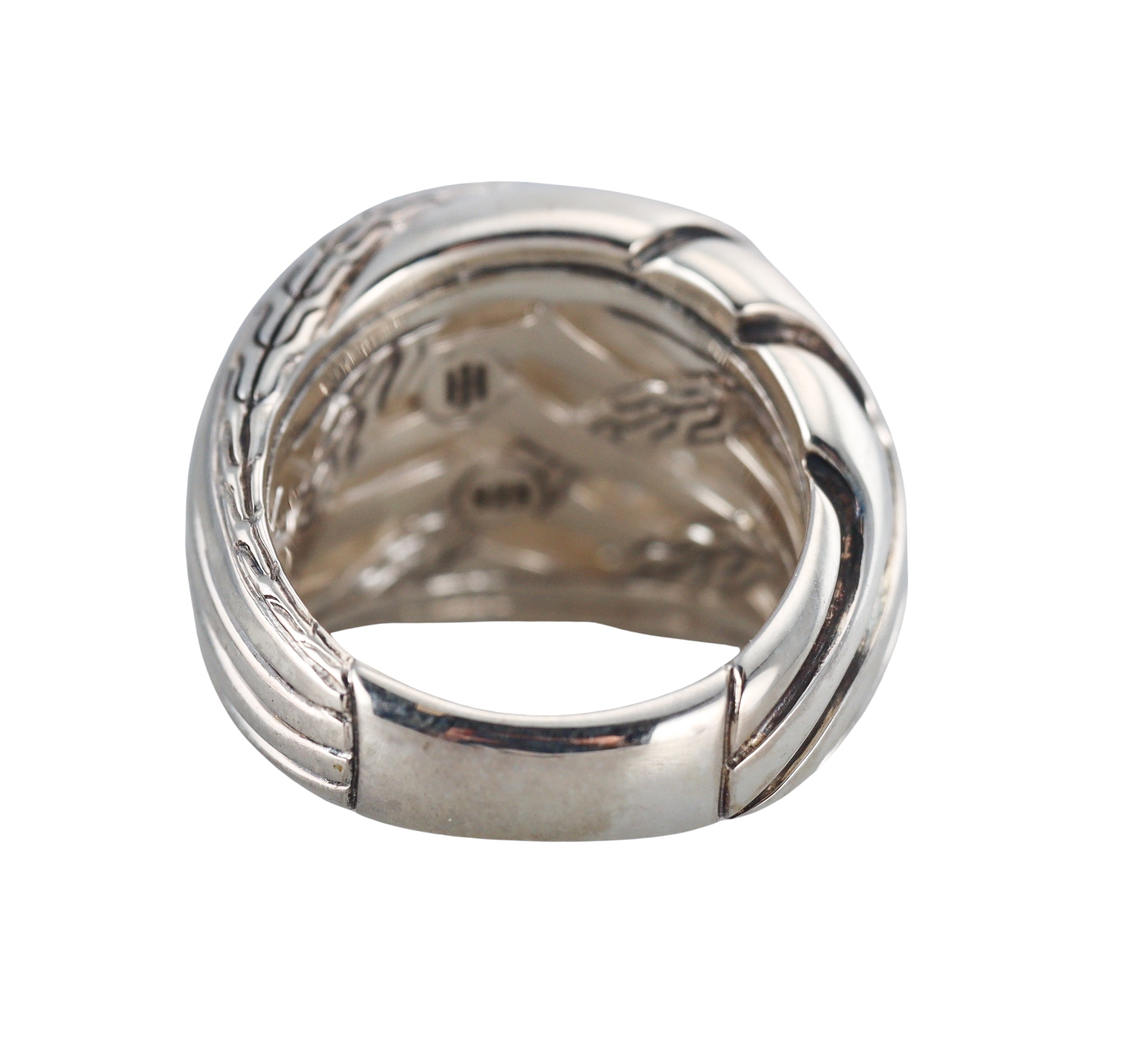 John Hardy Lahar Sterling Silver Diamond Ring