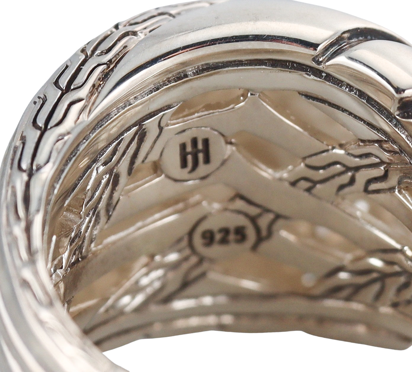 John Hardy Lahar Sterling Silver Diamond Ring