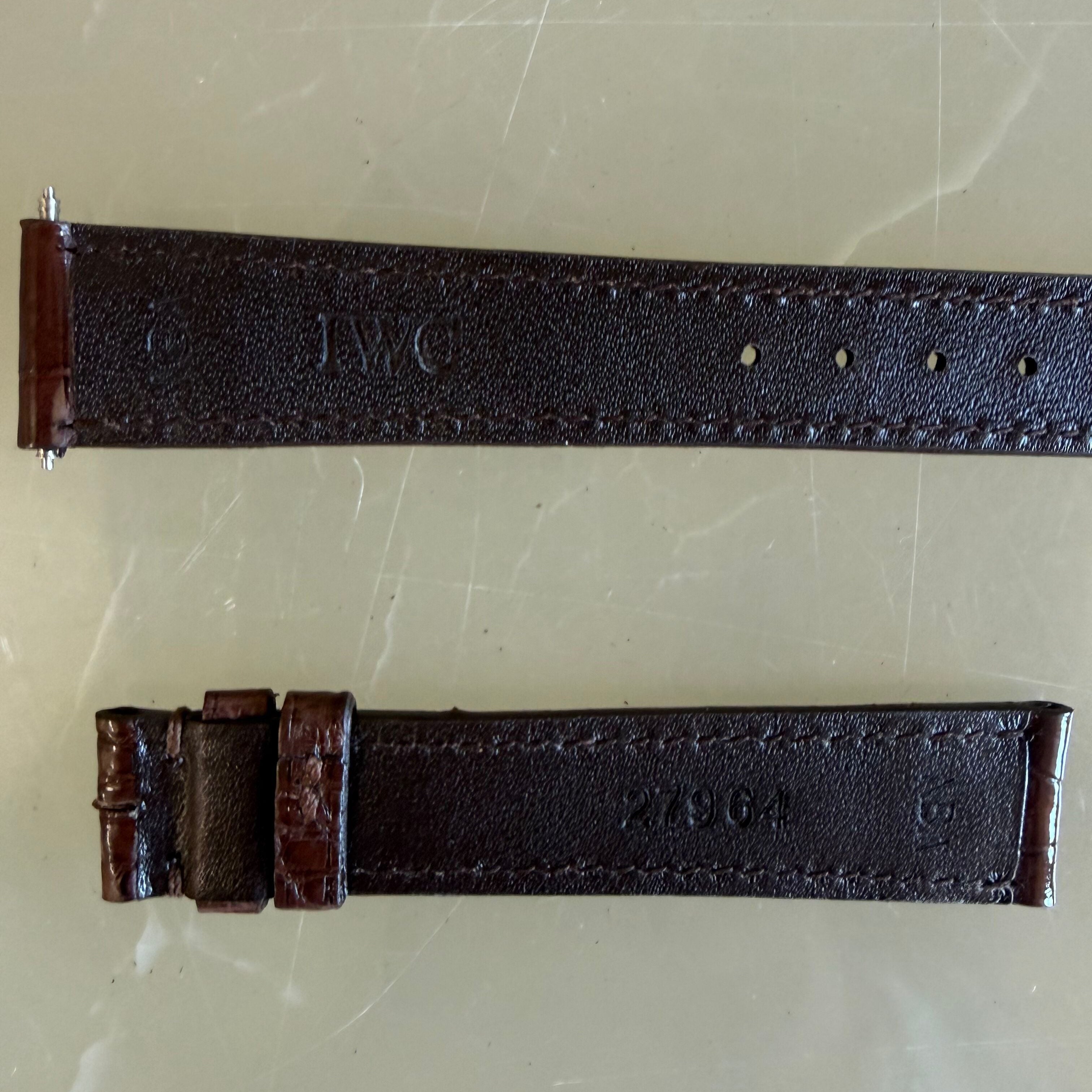 Authentic IWC Brown Crocodile Watch Band Strap 16mm