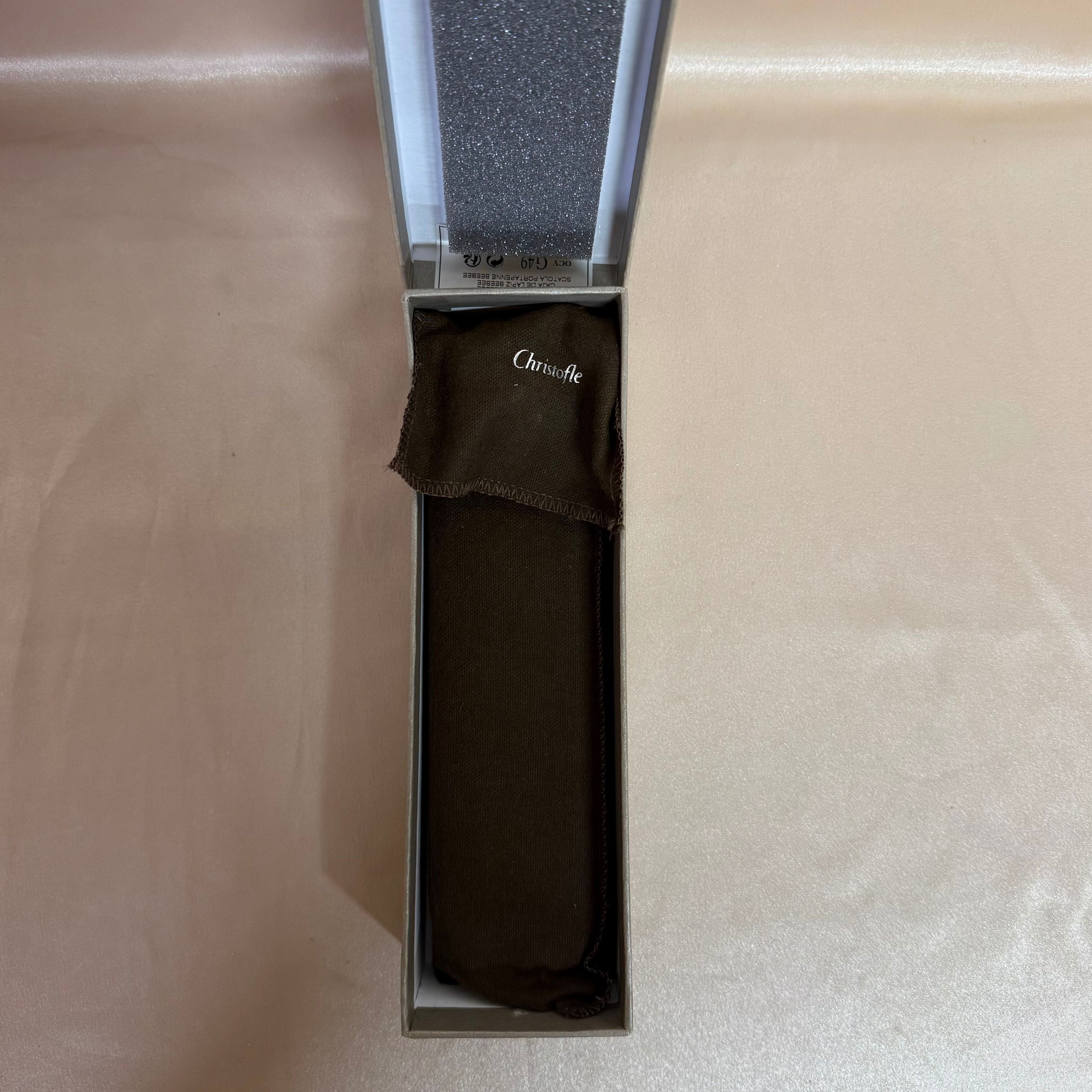 Christofle BeeBee Silver Plated and Walnut Wood Pencil Box B0425516202