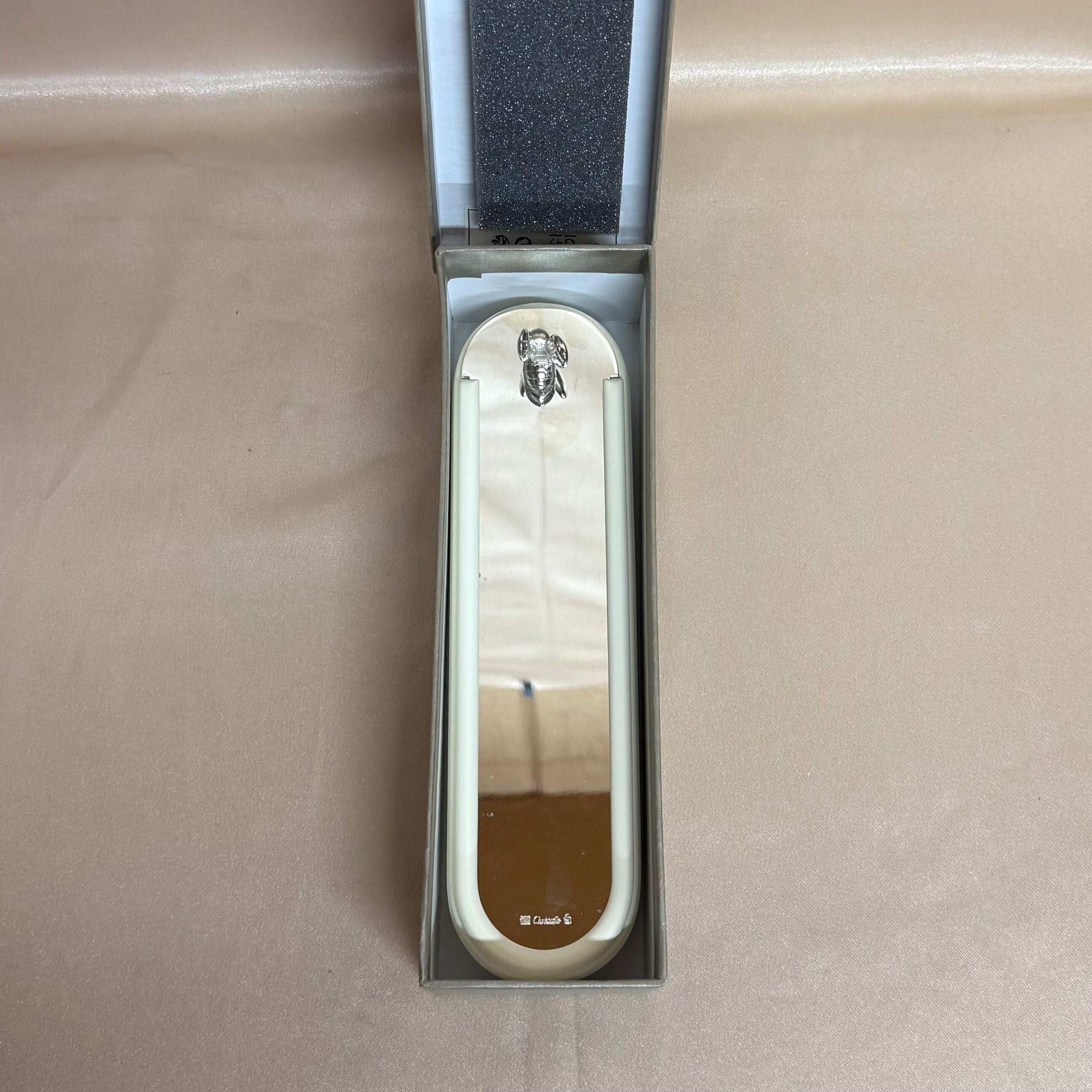 Christofle BeeBee Silver Plated and Walnut Wood Pencil Box B0425516202